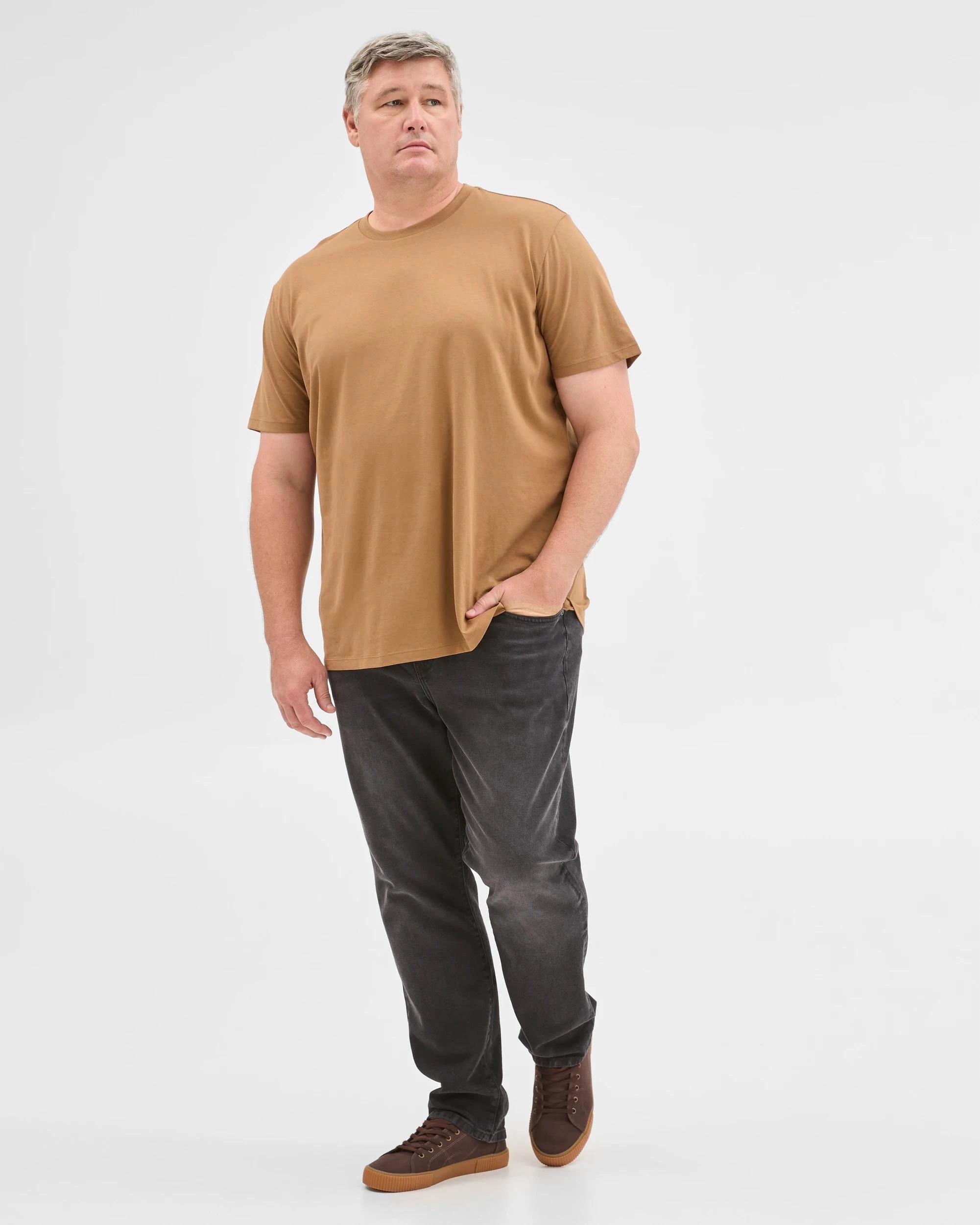 2 Target Man Plus Plus Size Australian Cotton Crew T-Shirt OTTER, 2 of 5