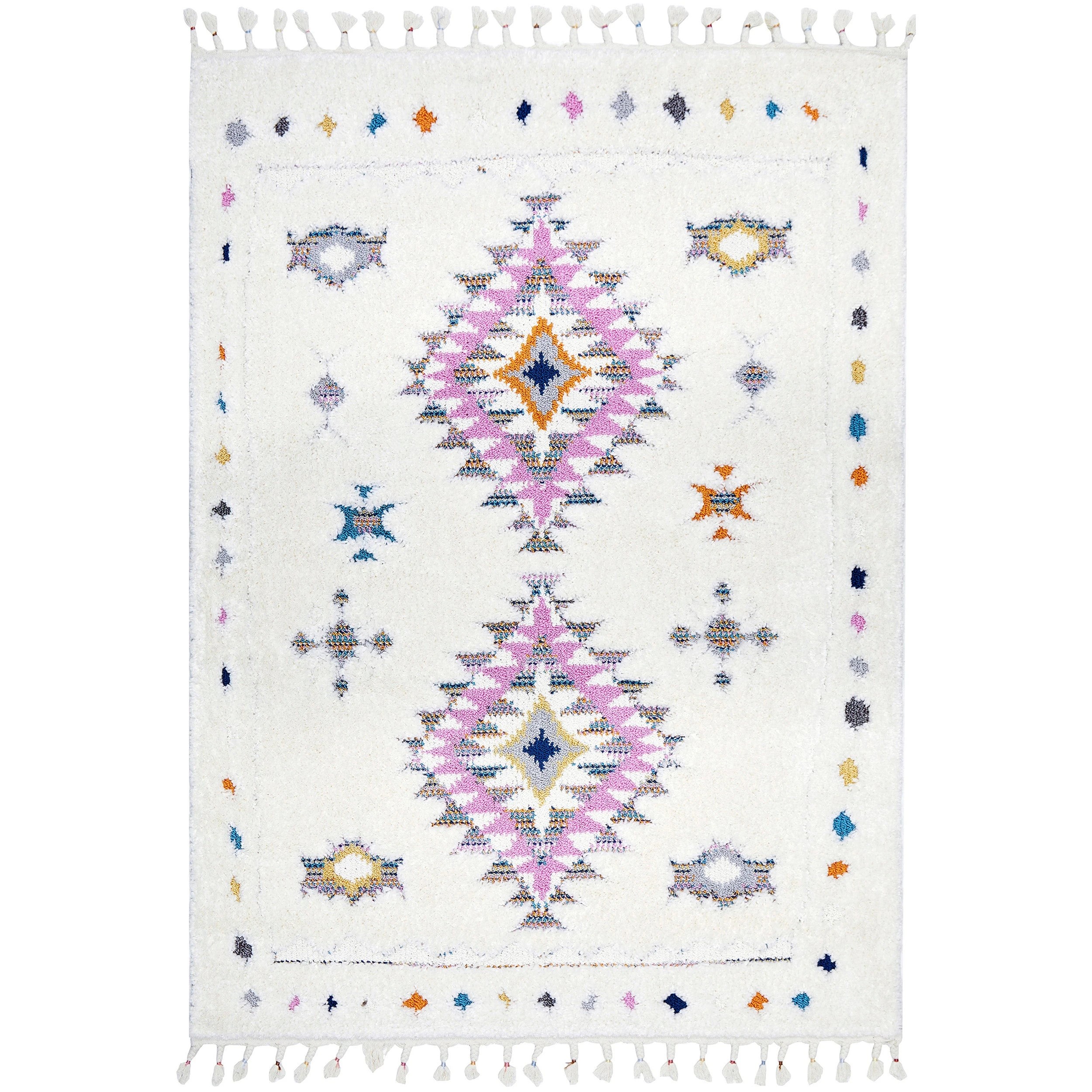 1 Common Ground Rugs Remy Layla 400x300cm - Extra Extra Large Shag Rug - White, 1 of 7
