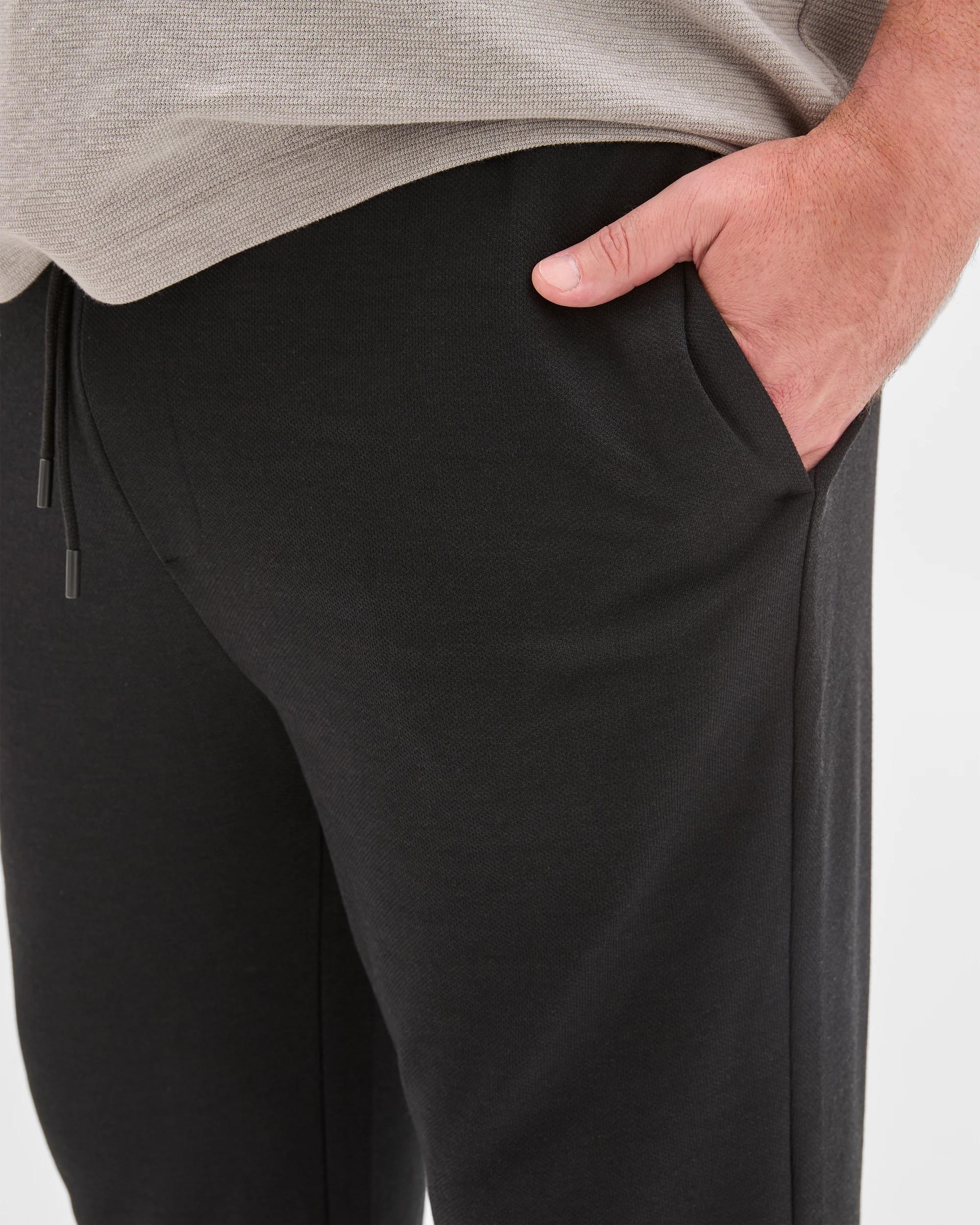 5 Target Man Plus Size Textured Trackpants BLACK, 5 of 6