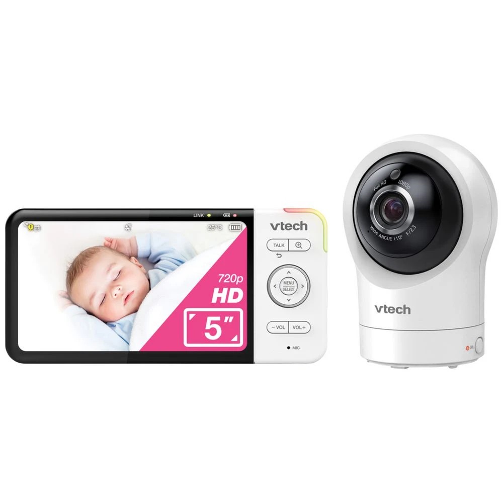 1 VTech 5" Smart HD Pan & Tilt Baby Monitor w Remote Access, 1 of 2