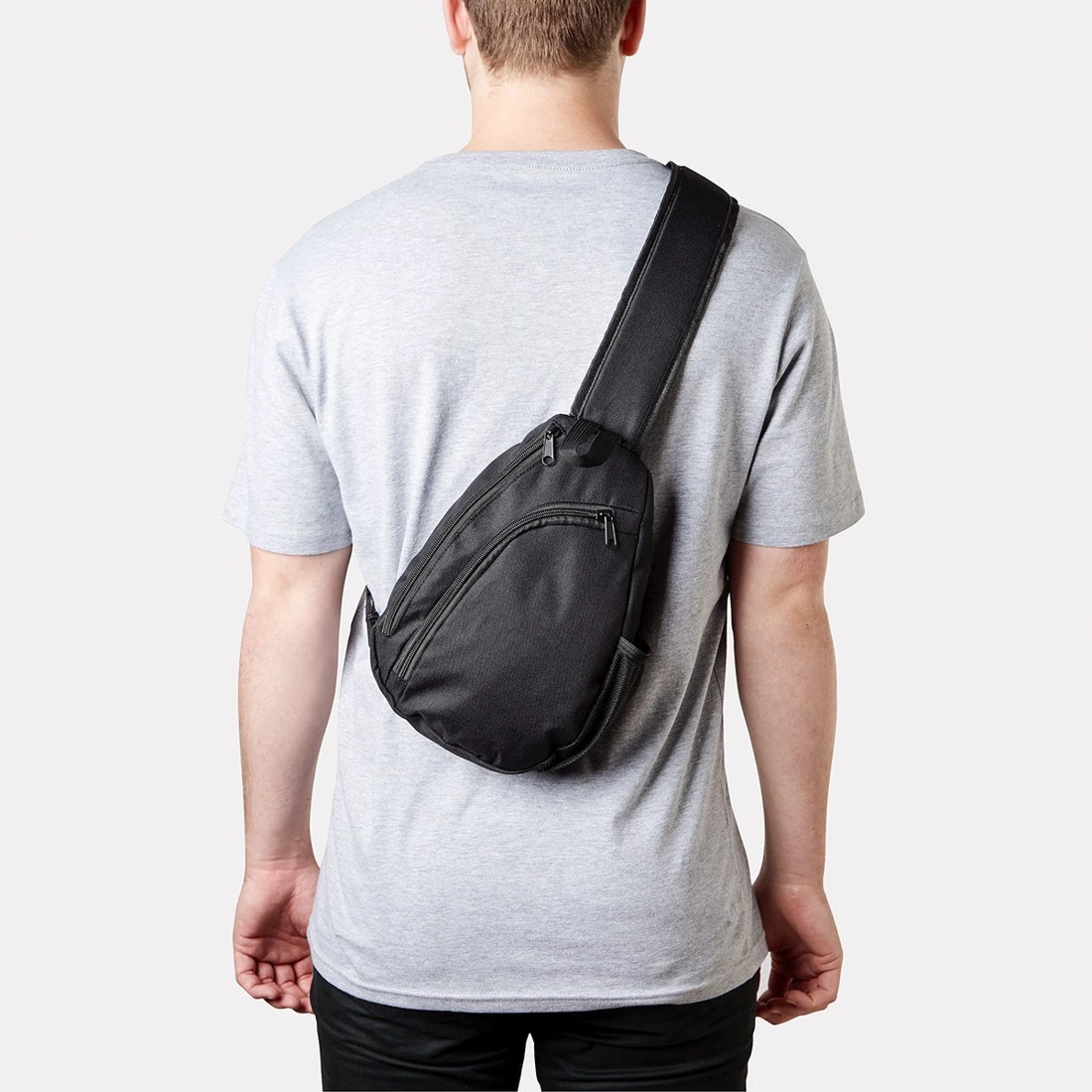 6 Travel Crossbody Teardrop Shape Bag - Black, 6 of 6