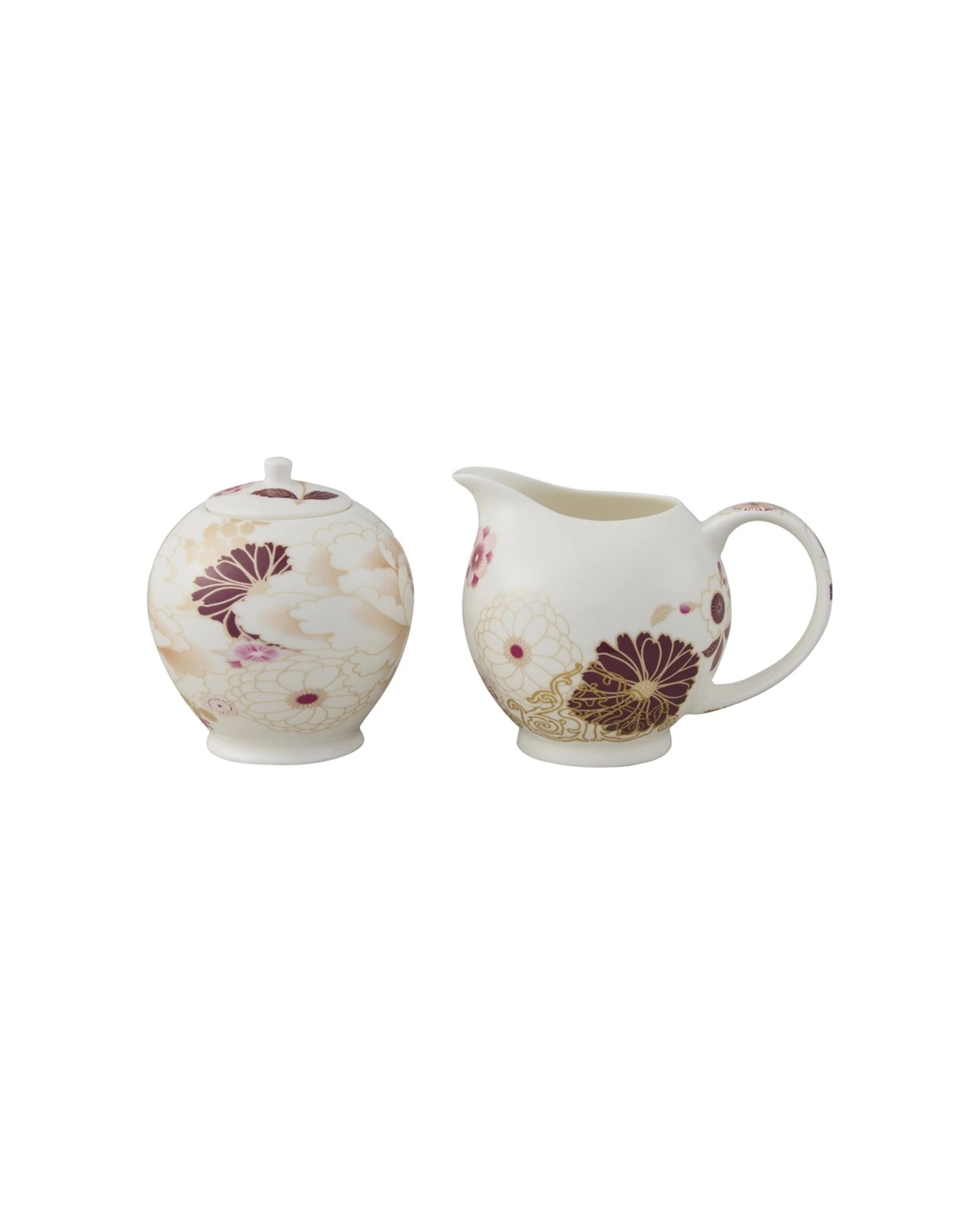 1 Maxwell And Williams Sugar Creamer Set Kimono Fine Bone China Gift Boxed - Multi, 1 of 3