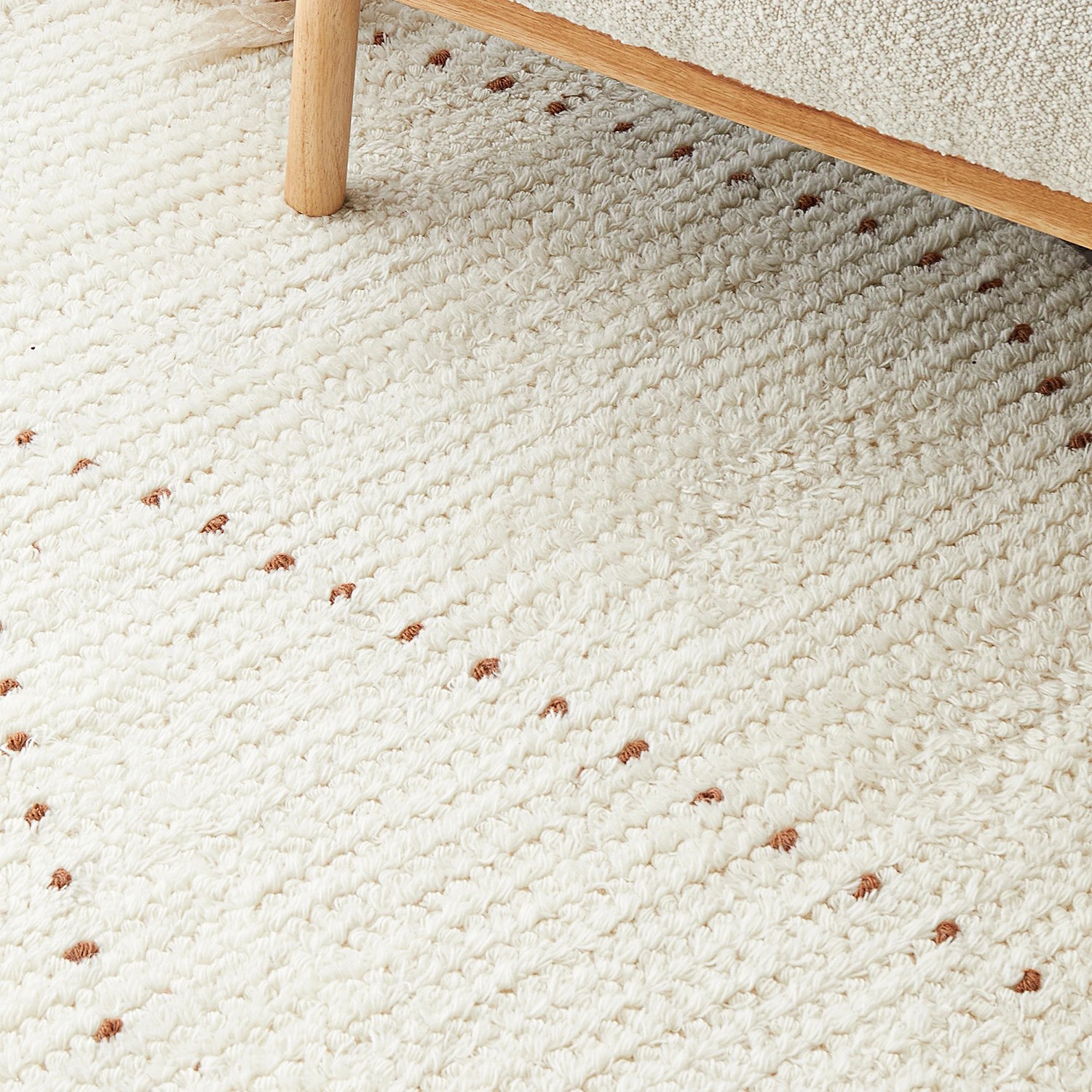 5 Common Ground Rugs Lumina Daina 225x155cm - Medium Hand Loomed Wool Floor Rug - Natural, 5 of 7