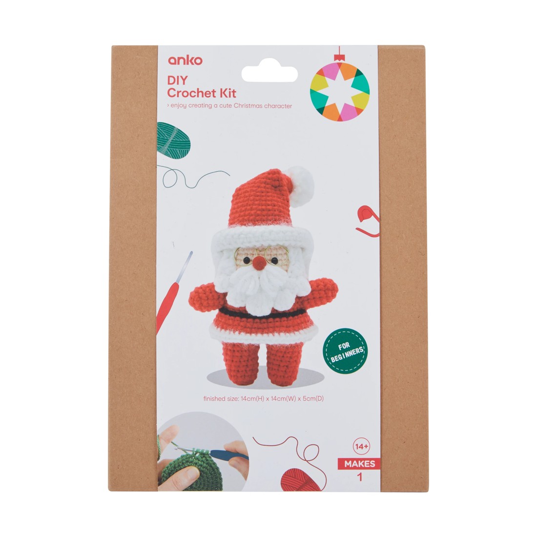 1 DIY Crochet Kit - Santa Claus, 1 of 3