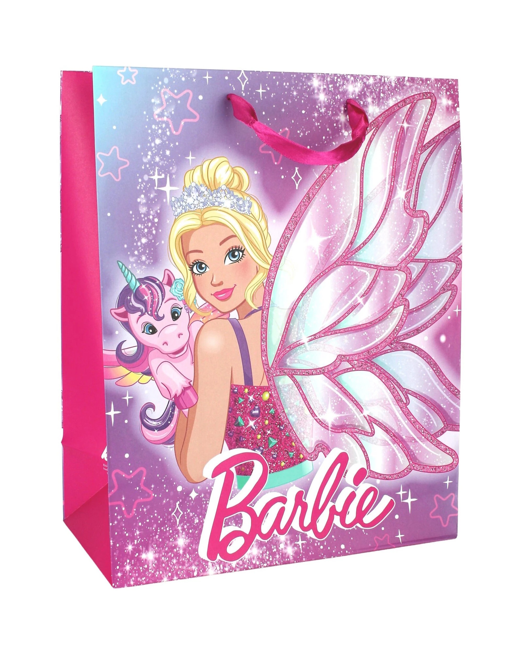1 Artwrap Barbie Fairy Gift Bag 32cm, 1 of 2
