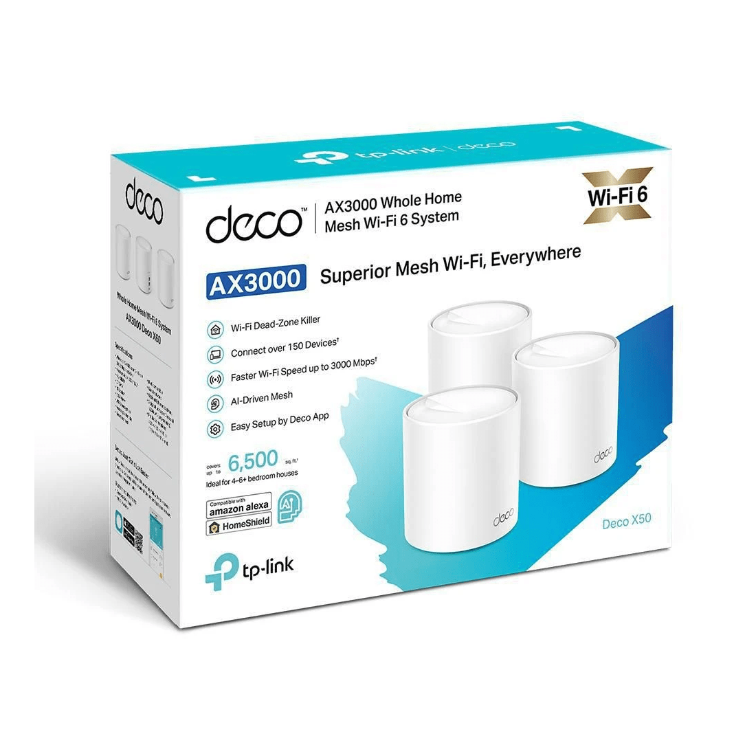 3 TP-Link Deco X50 AX3000 Home Mesh WiFi 6 Router, 3 of 3