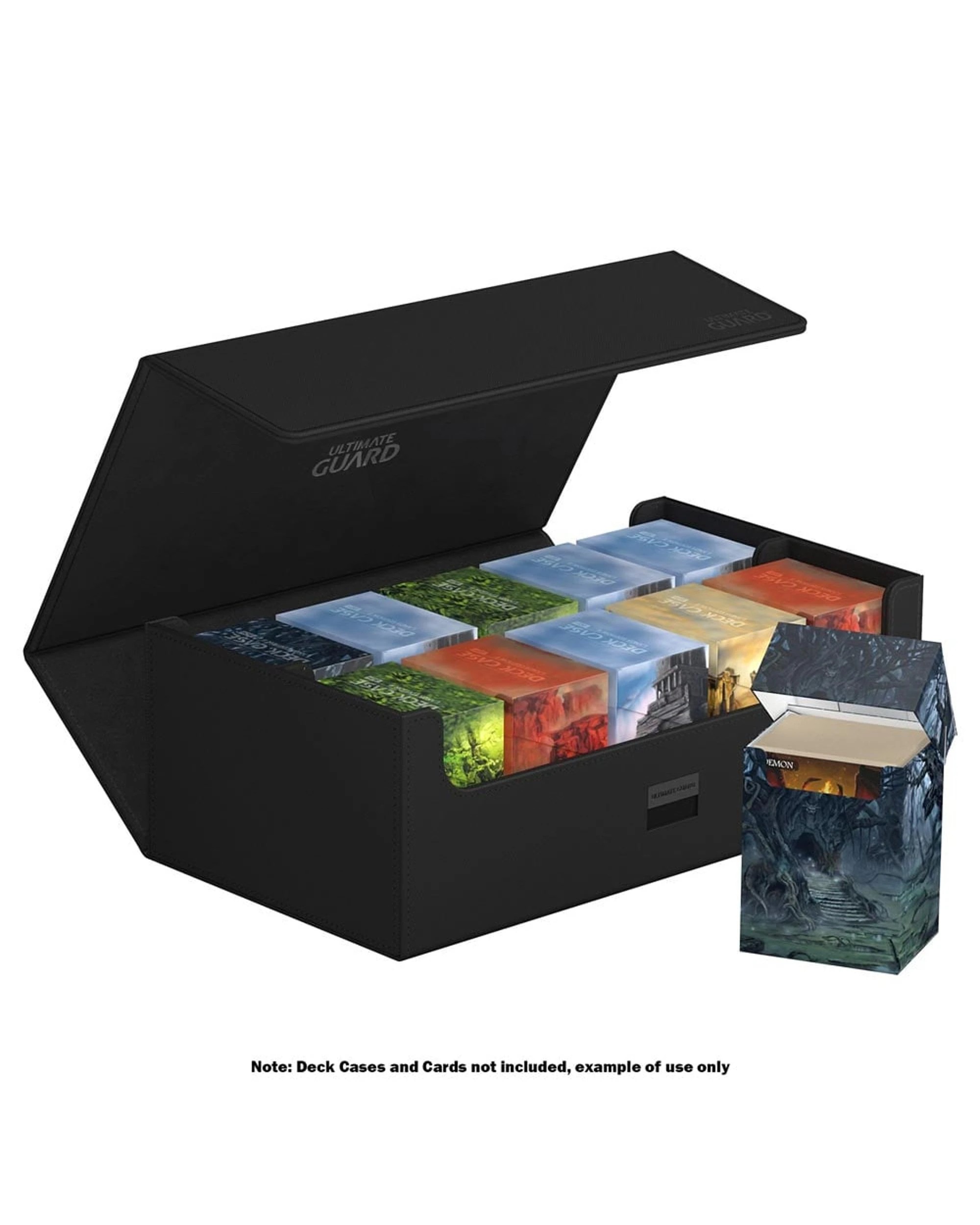 5 Ultimate Guard Arkhive 800+ Xenoskin Flip Case Standard Size Deck Box - Monocolour Black - Black, 5 of 6