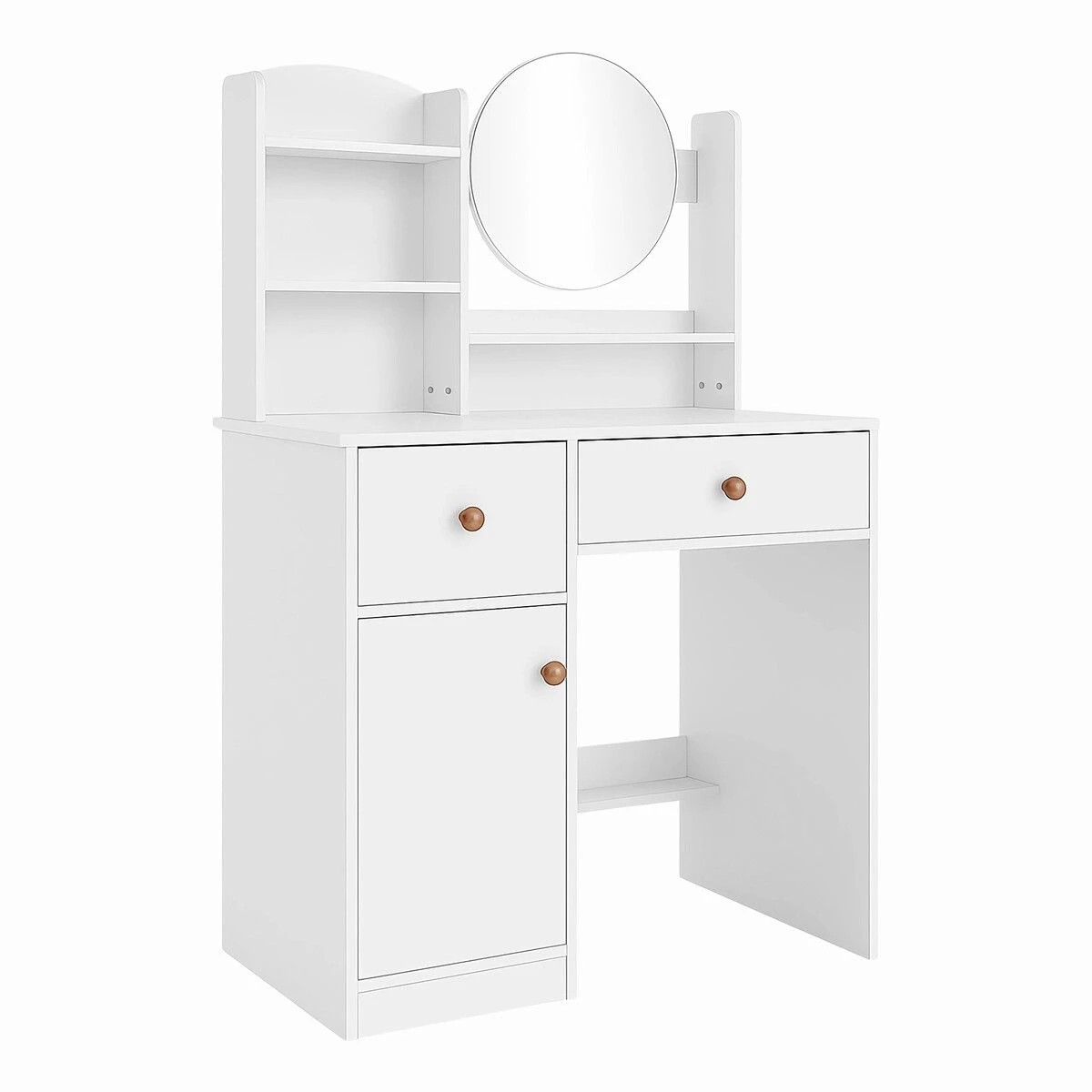 1 Ausway Dressing Table with Mirror White Makeup Vanity, 1 of 7