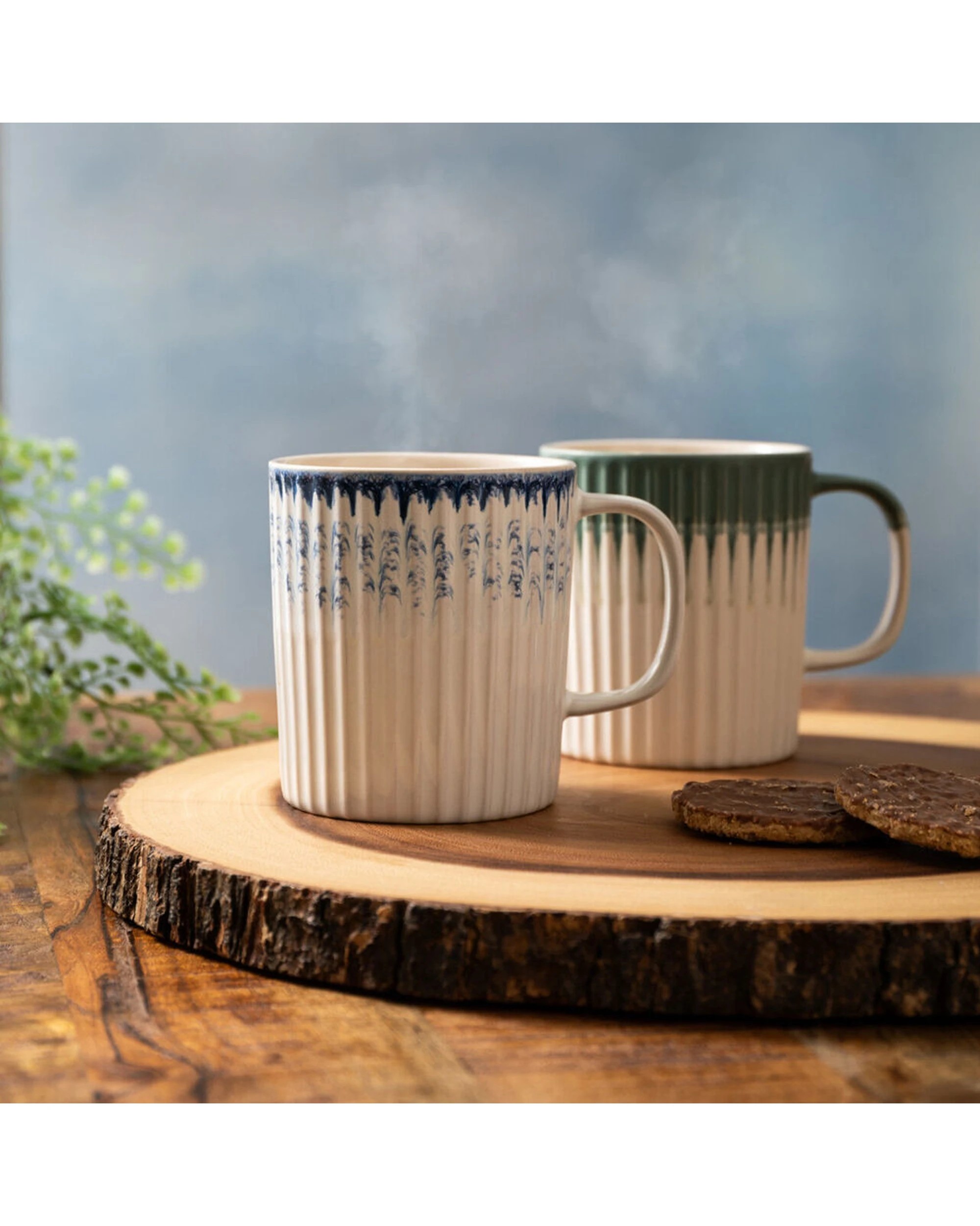 8 Mikasa 4PK Textured Coffee Mug Cup Stoneware 410ml - Multi, 8 of 8