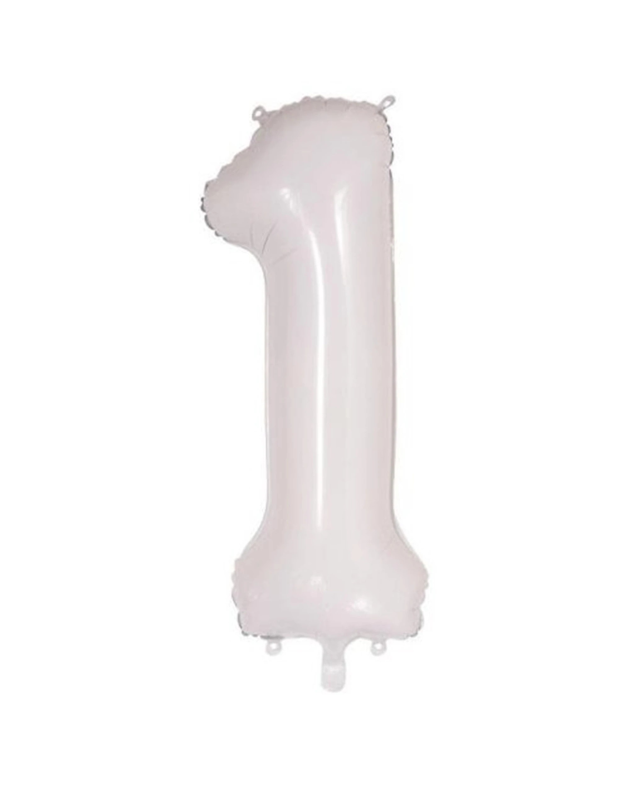 1 Alpen Decrotex Foil Balloon Number 1 Party Decoration 34 Inches - White, 1 of 1