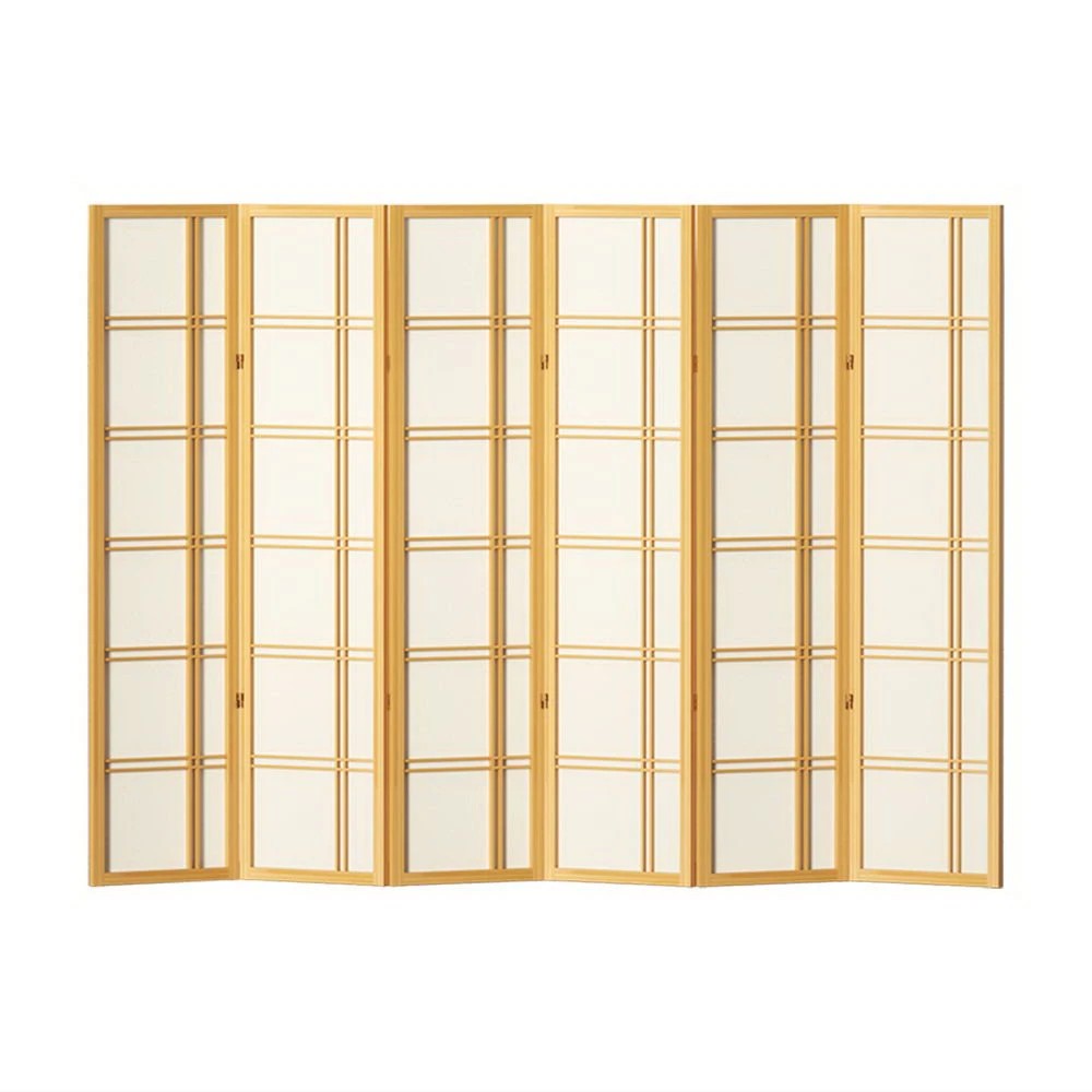 1 Artiss 6 Panel Room Divider Screen 265x179cm Nova Natural - Natural, 1 of 7