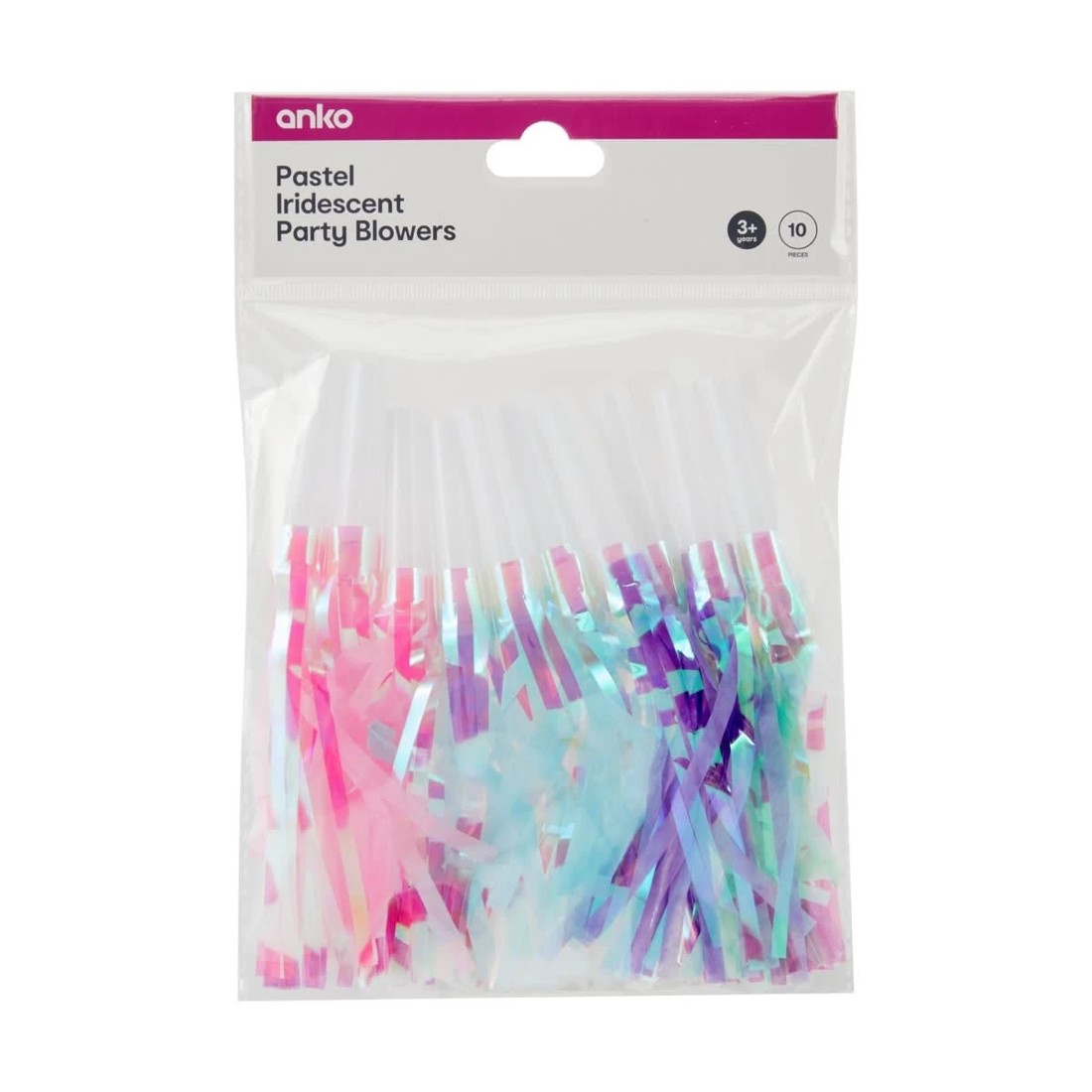 6 10 Piece Pastel Iridescent Party Blowers, 6 of 6