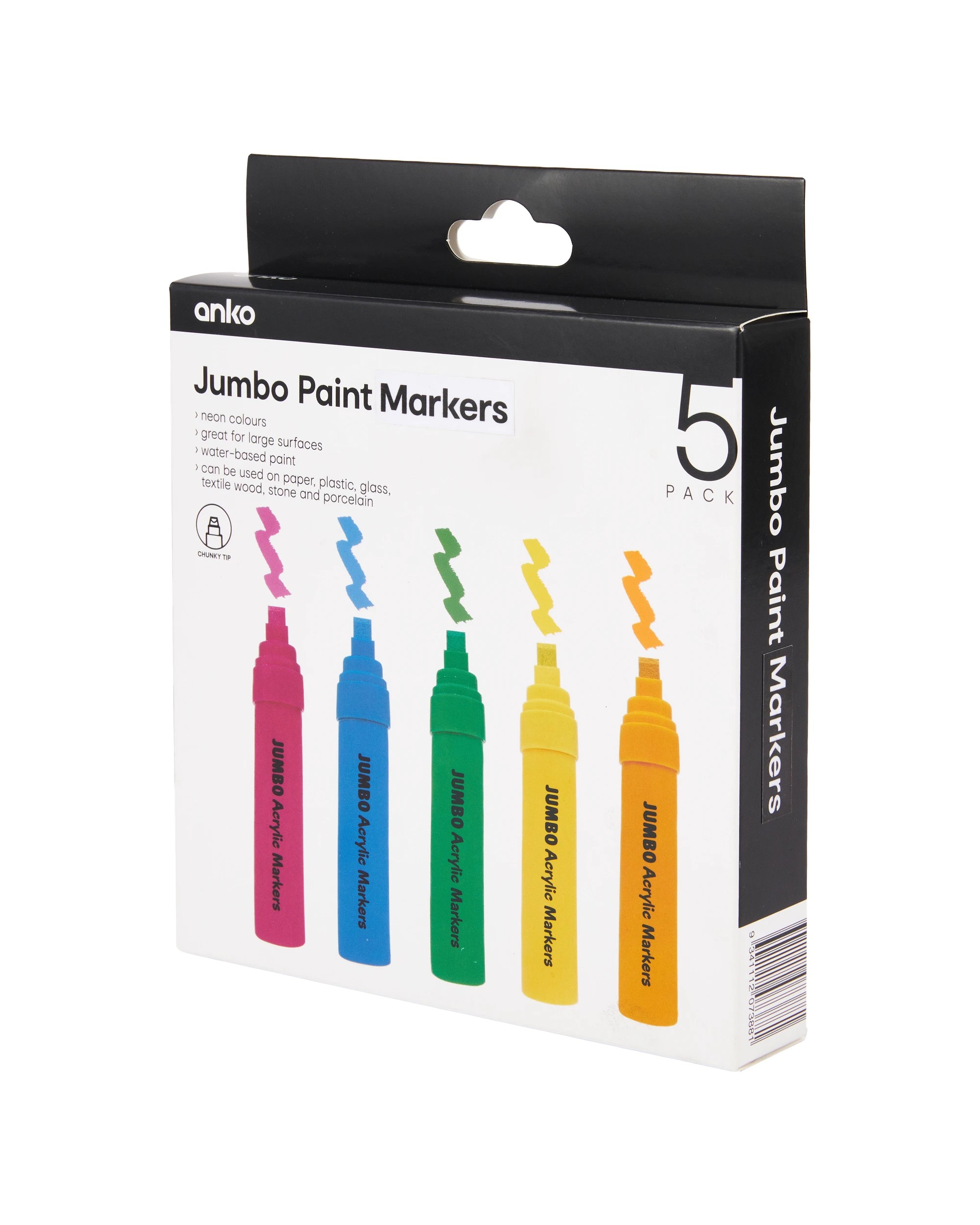 2 5 Pack Jumbo Paint Markers - Neon, 2 of 7