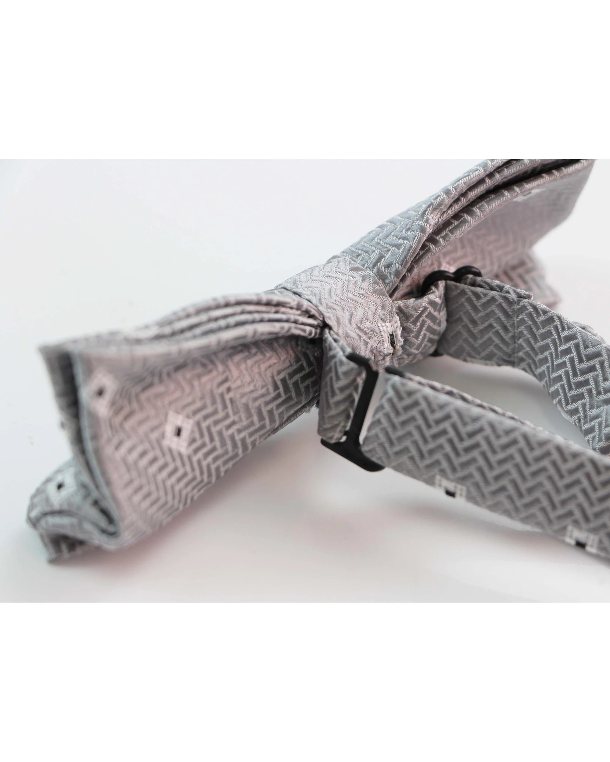 2 Zasel Mens Silver Patterned Bow Tie - Multi, 2 of 4