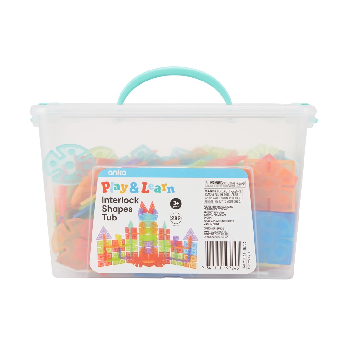 1 282 Piece Interlock Shapes Tub, 1 of 4