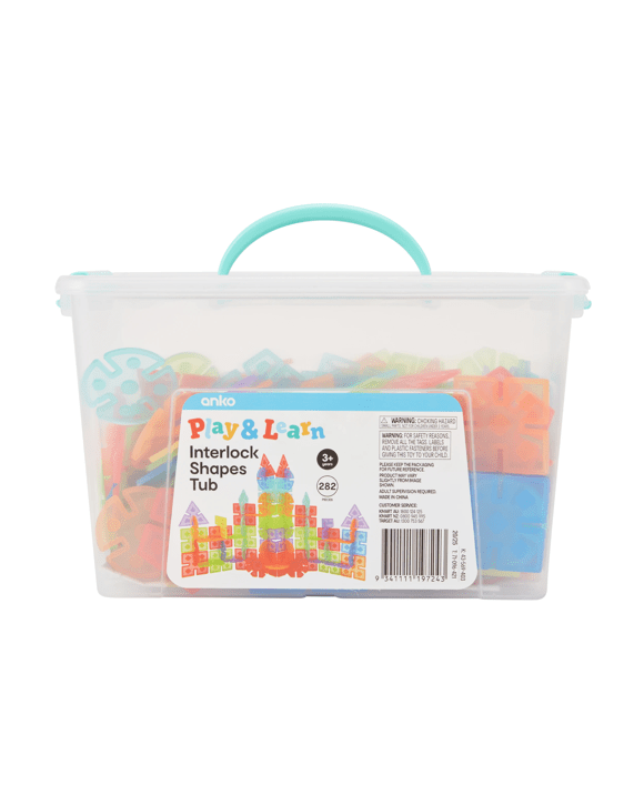282 Piece Interlock Shapes Tub