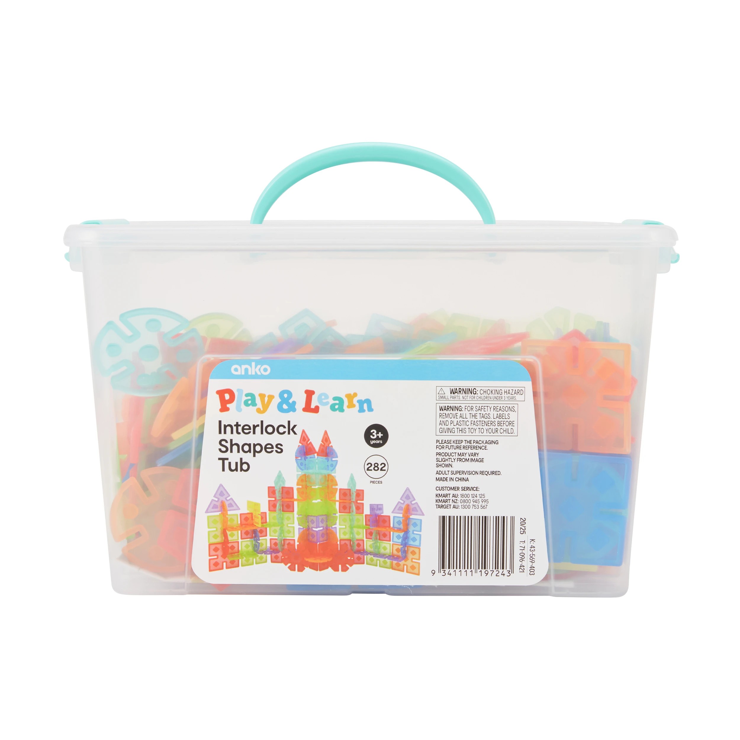 1 282 Piece Interlock Shapes Tub, 1 of 4