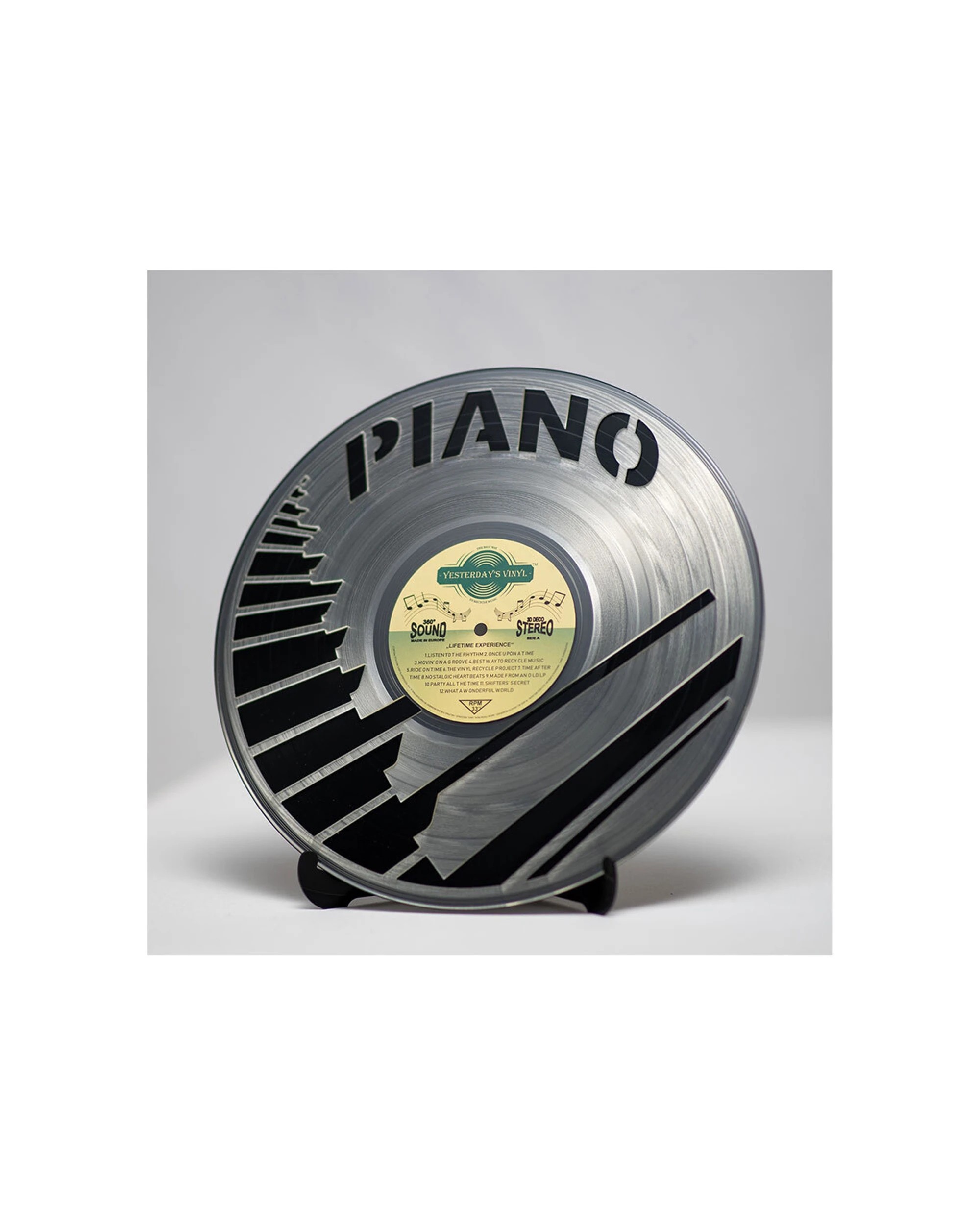 3 Yesterday's Vinyl Record Music Lover 30cm 3D Decoration Piano Wall Art - Multi, 3 of 3