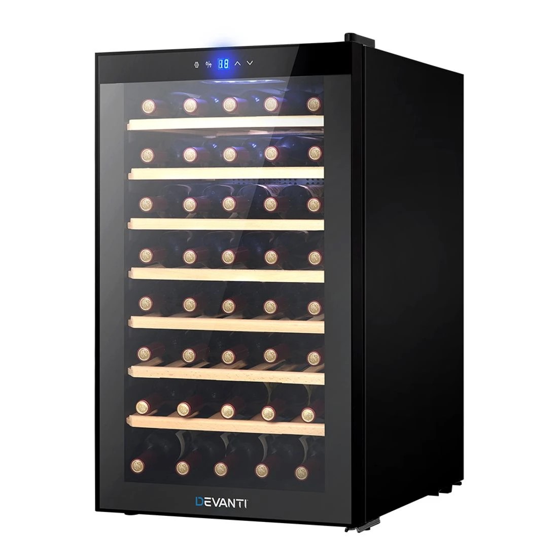 1 Devanti Wine Fridge Cooler 51 Bottles - Black, 1 of 6