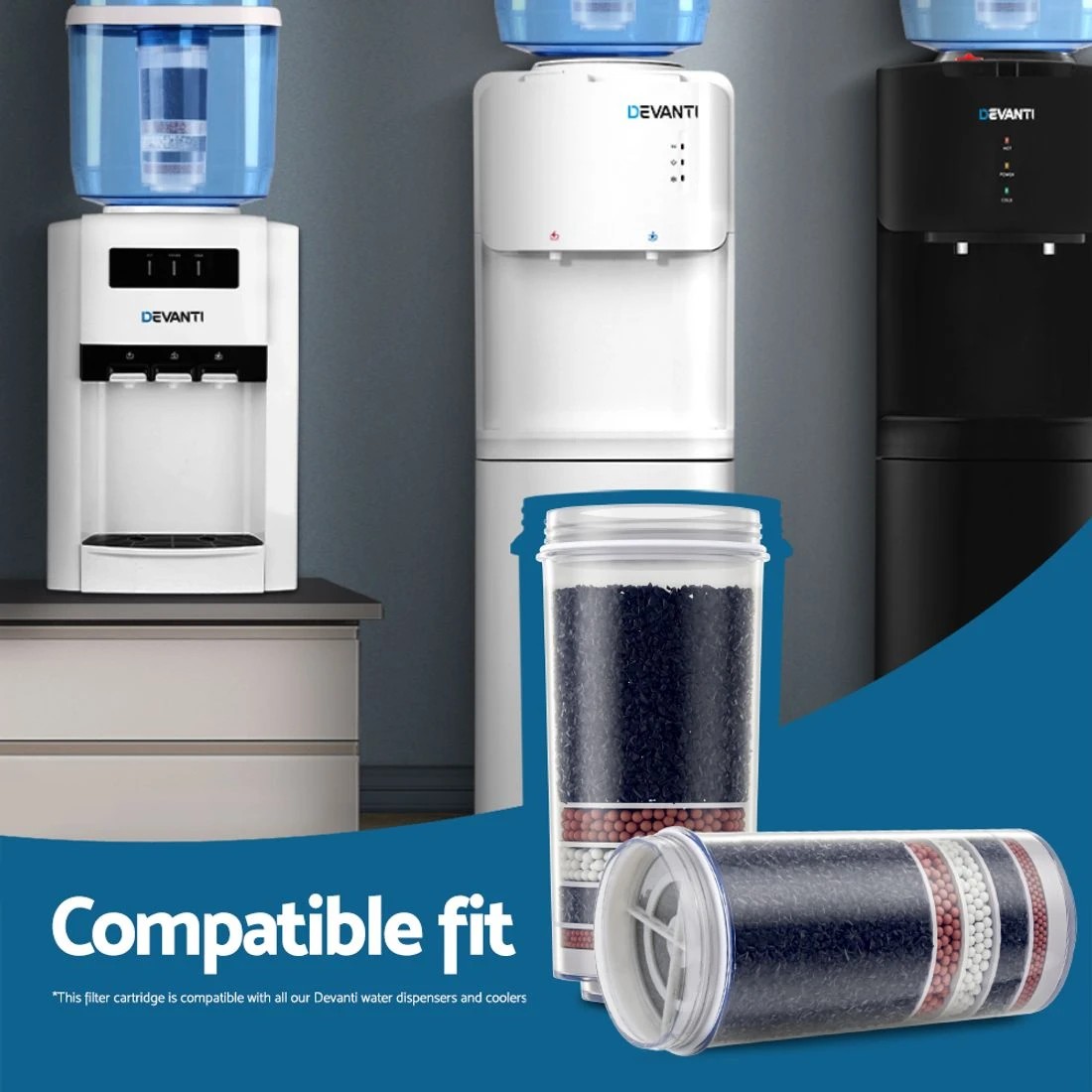 4 Devanti Water Cooler Dispenser 7-Stage Filter 2 - Clear, 4 of 8