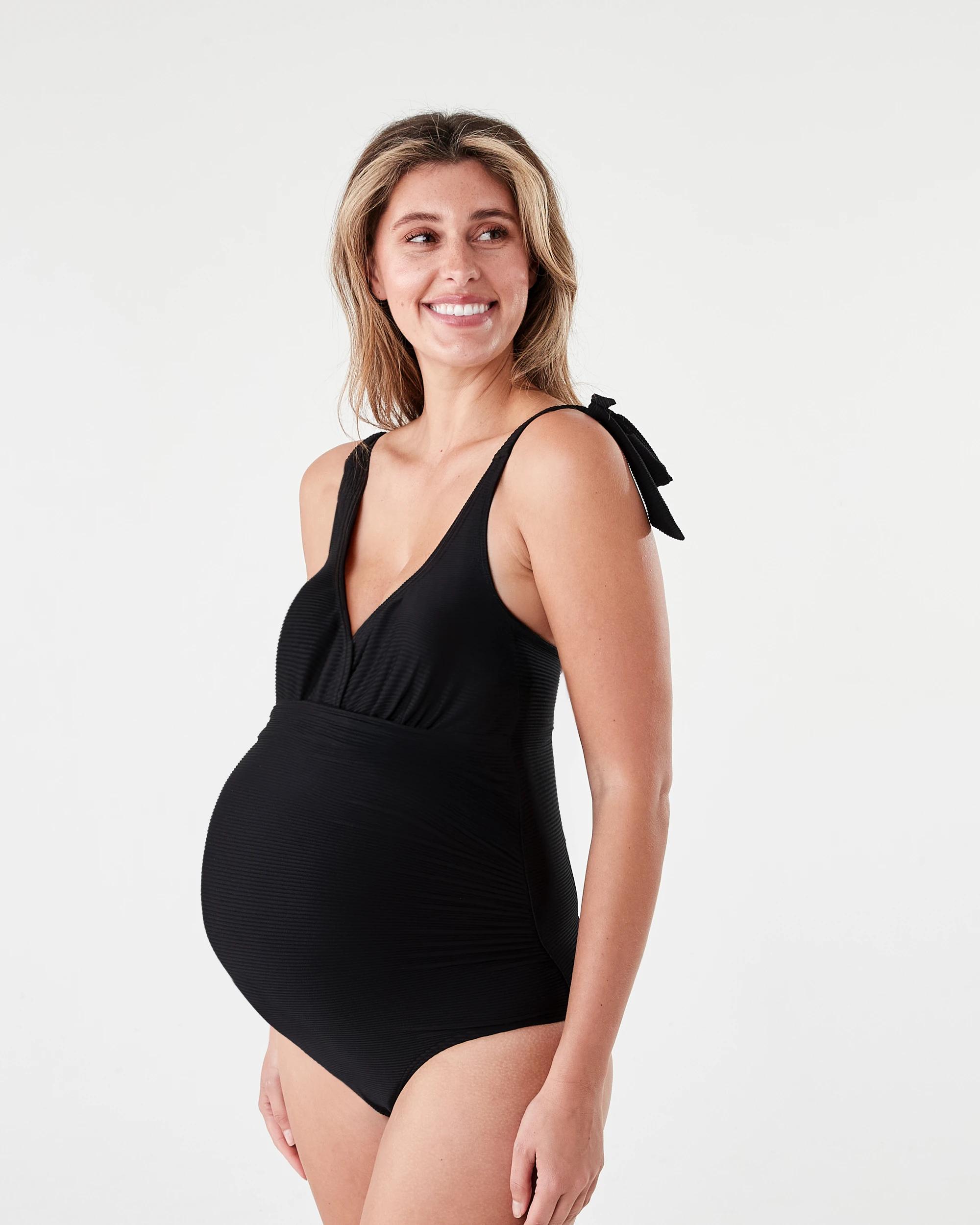 2 Maternity Wrap Swimsuit Black, 2 of 5
