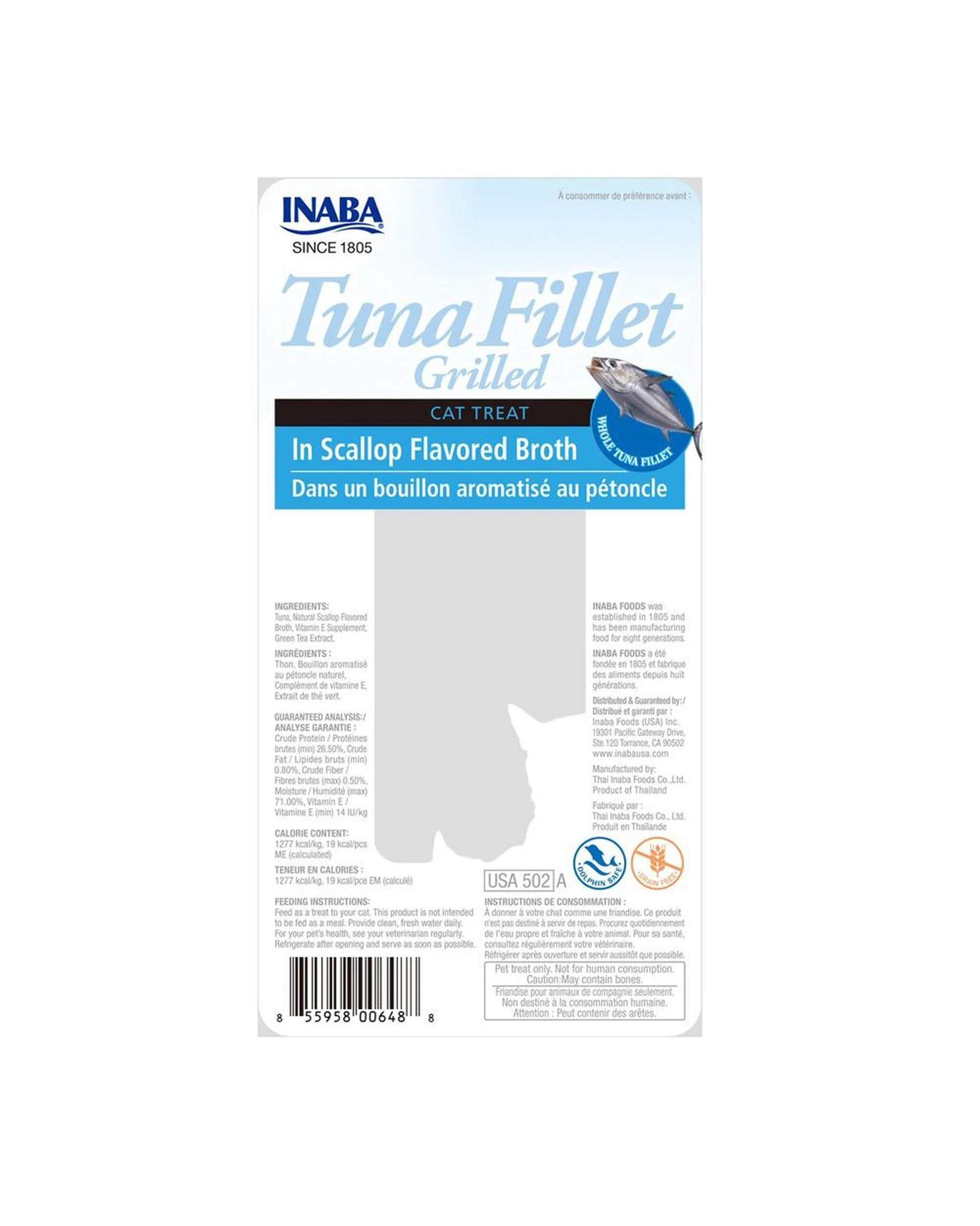 2 Inaba Tuna Fillet Grilled Cat Treat in Scallop Flavored Broth 6 x 15g, 2 of 2