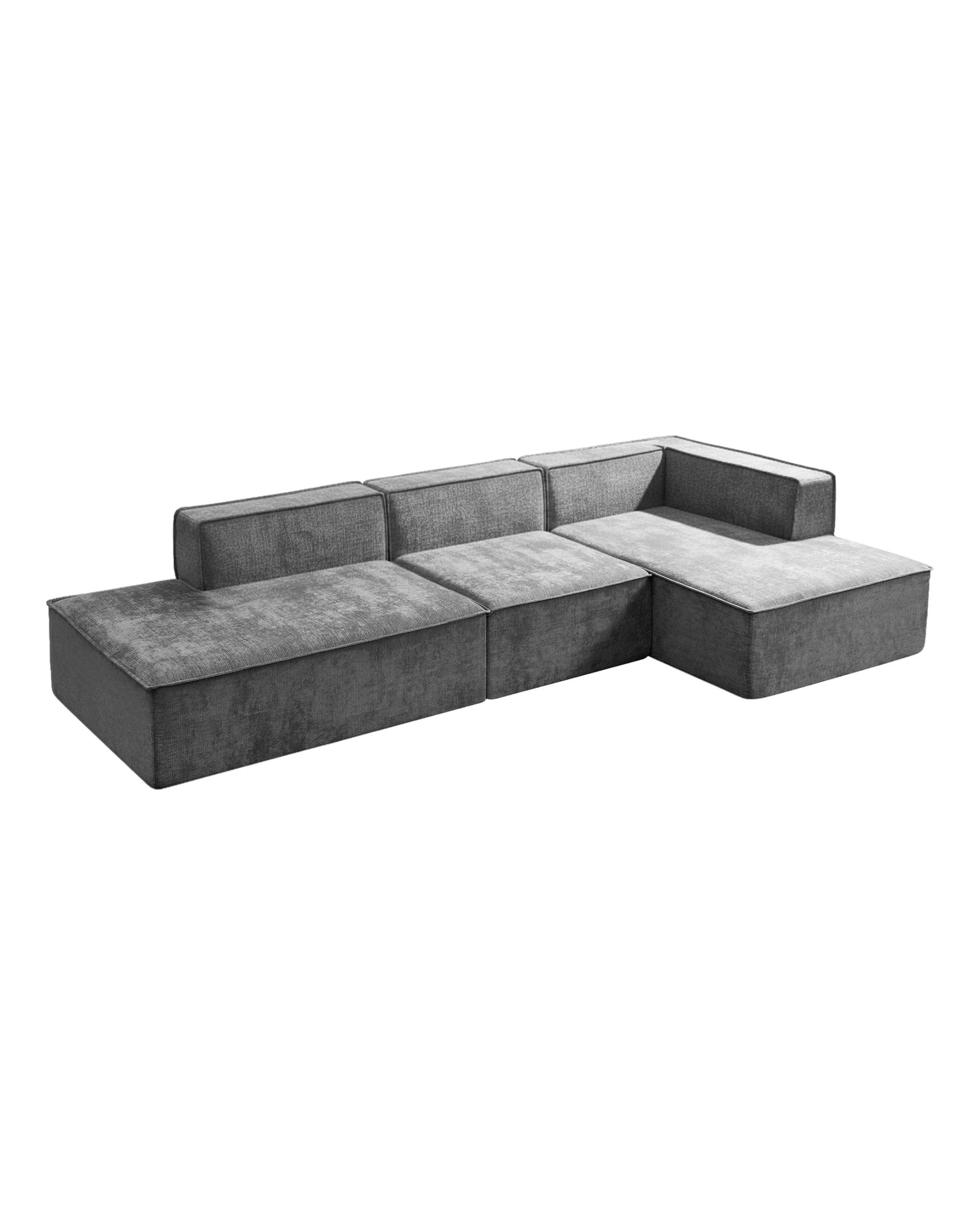 2 Sarantino Vani 3 Seater Modular Sofa Set - Grey, 2 of 7