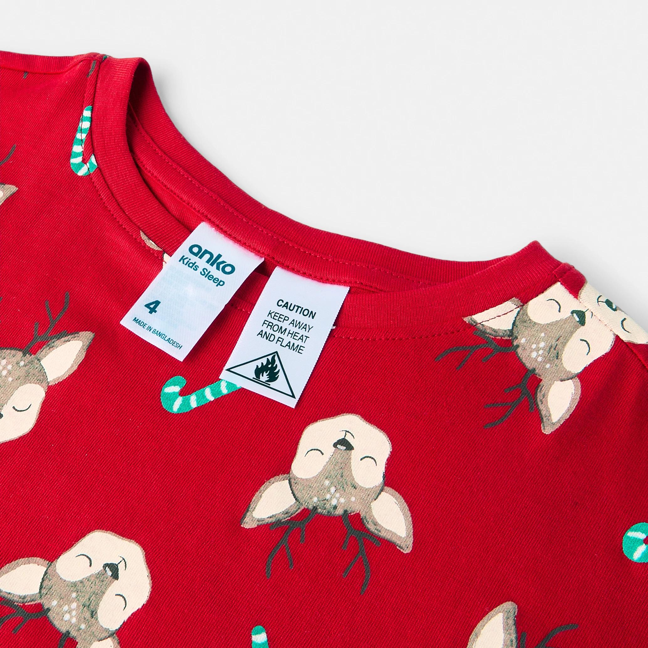 6 Christmas Knit Pyjama Set RED DEER, 6 of 7