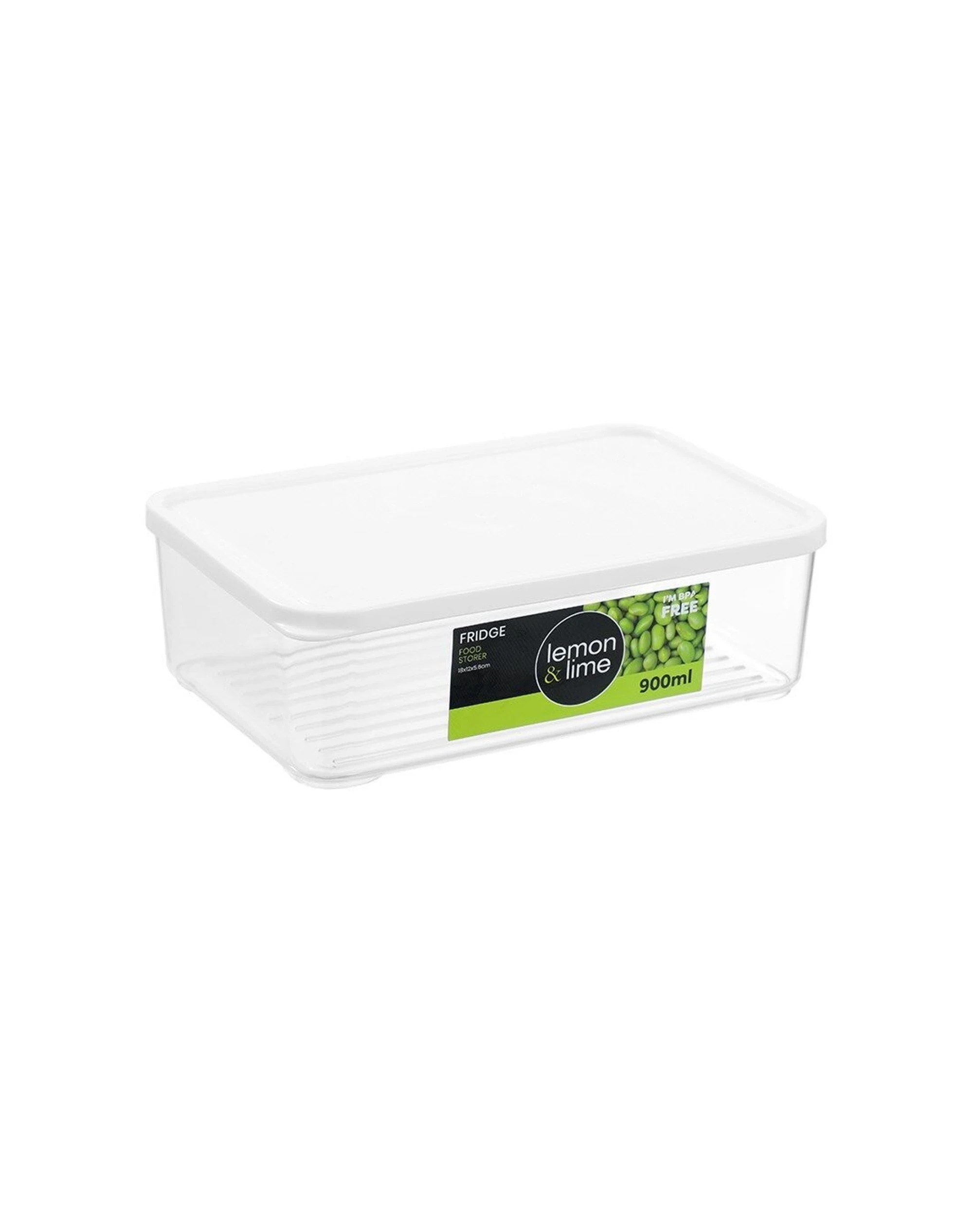 2 Lemon & Lime 12pk Fridge Food Storer Container 900ml Food Storage Set - Clear, 2 of 5