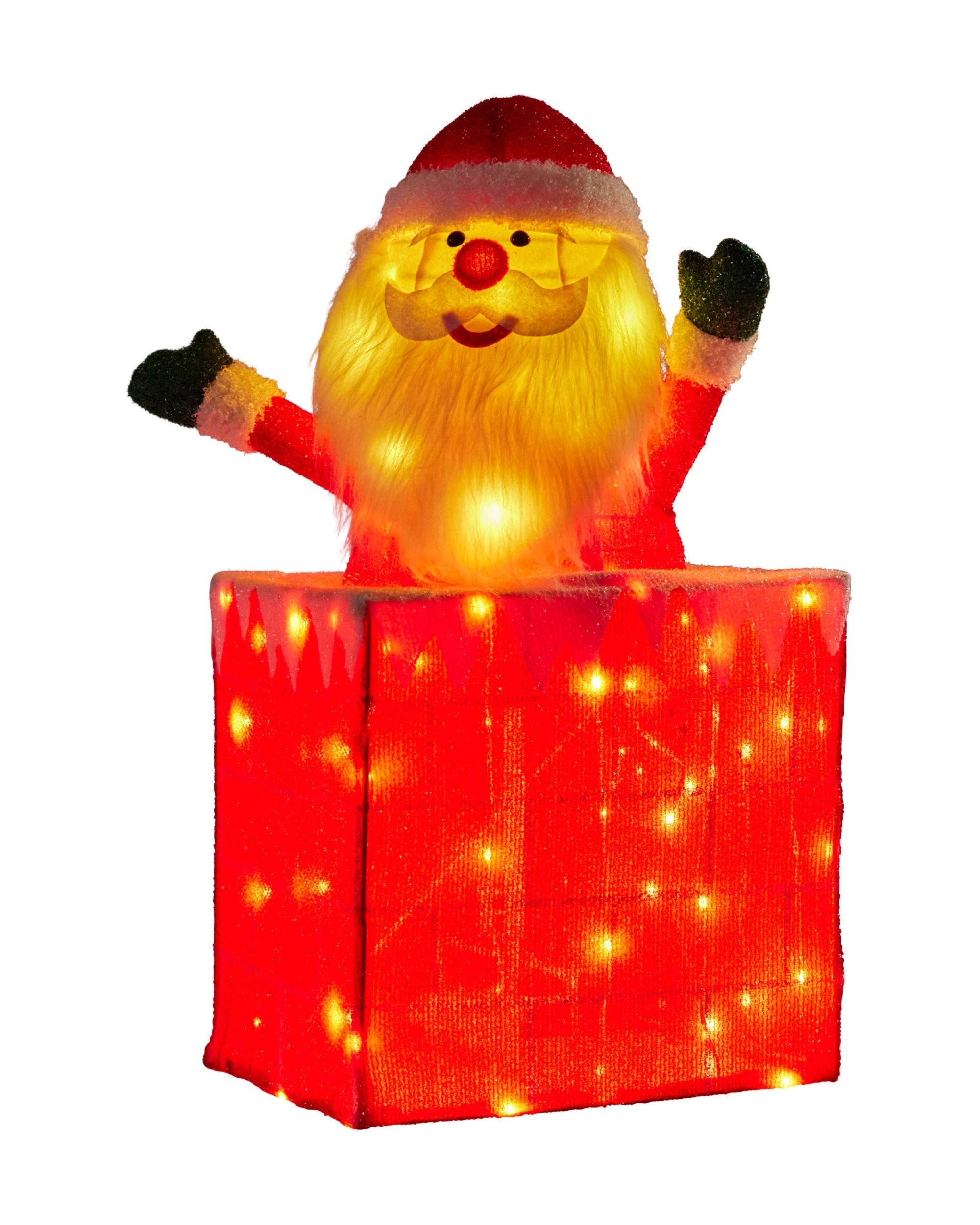 1 Christabelle 76cm Santa In Chimney Christmas Tree Warm White Led Lights Animated Decoration Ornament, 1 of 6