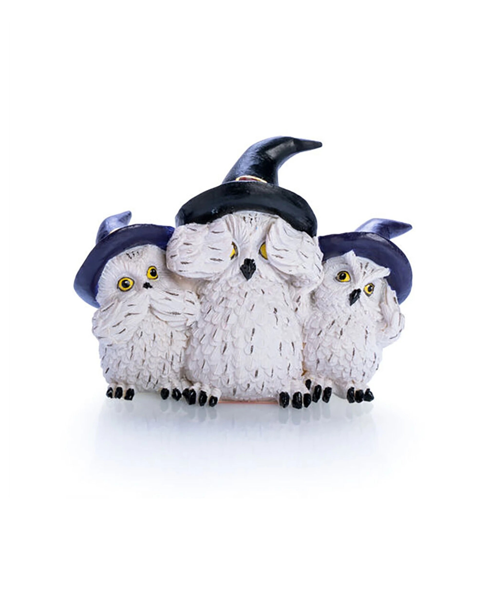 1 Mystical Worlds 3 Wise Snowy Owls Figurine 12.7x9.3cm - White, 1 of 4
