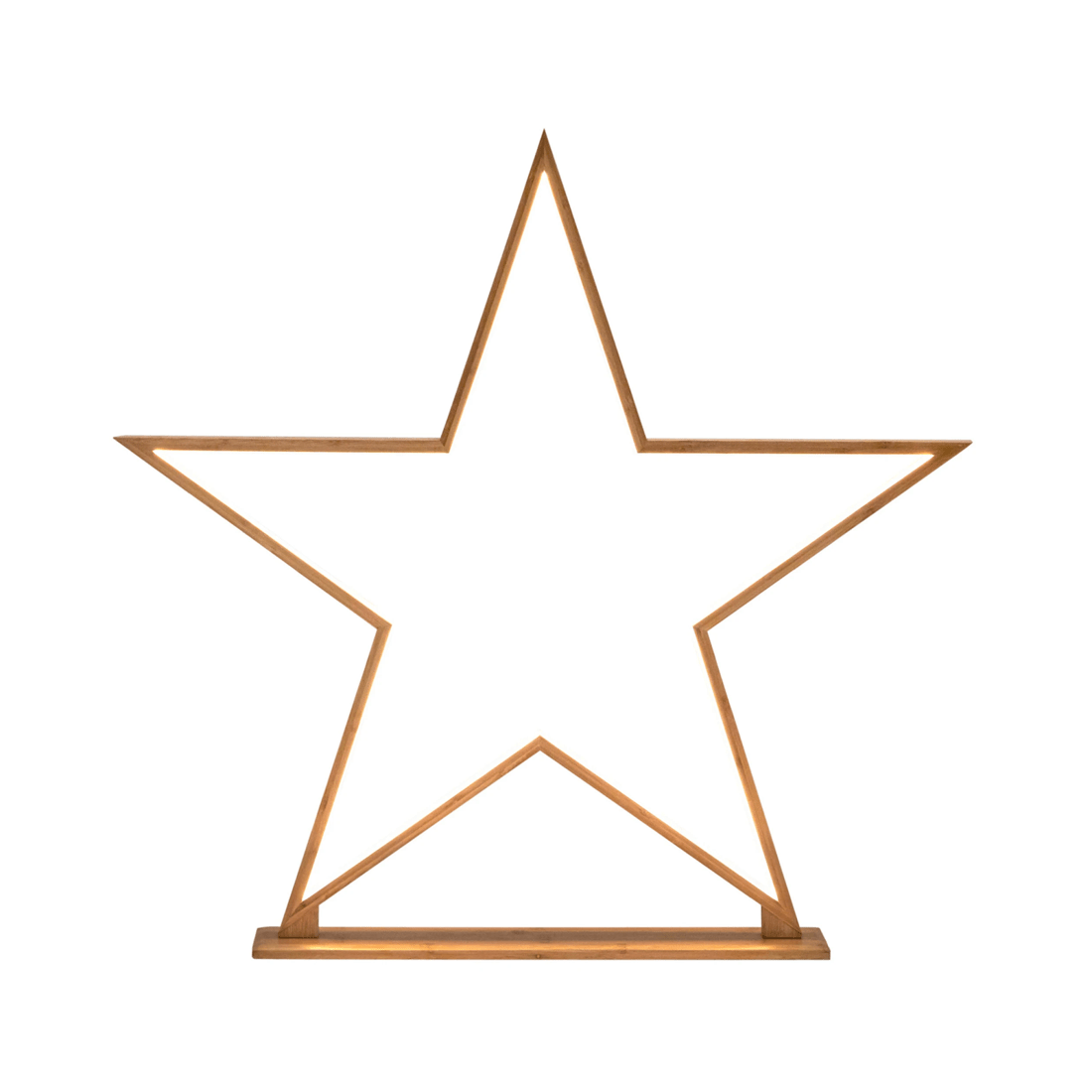 1 BR Home Bamboo Star Desk Lamp with LED Strip Lighting, 1 of 5