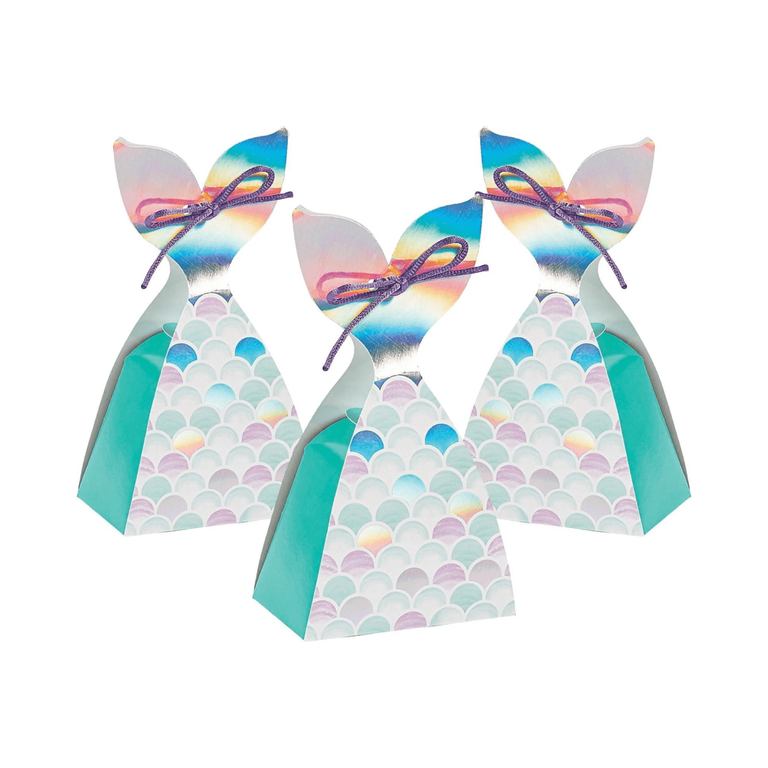 1 Fun Express Mermaid Sparkle Lolly / Treat Boxes Pack of 12, 1 of 2