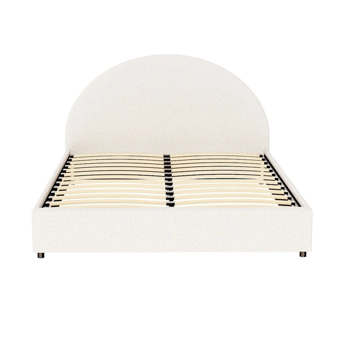 3 Artiss Bed Frame Gas Lift Strorage Beds Base Platform Boucle Fabric Queen ELLA - Beige, 3 of 7
