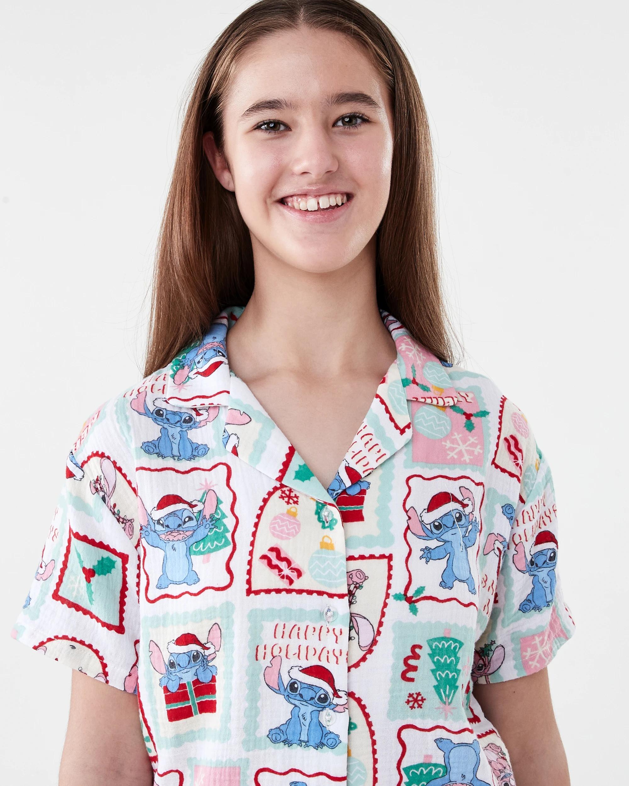 3 Stitch License Christmas Woven Family Matching Pyjama Set STITCH, 3 of 9