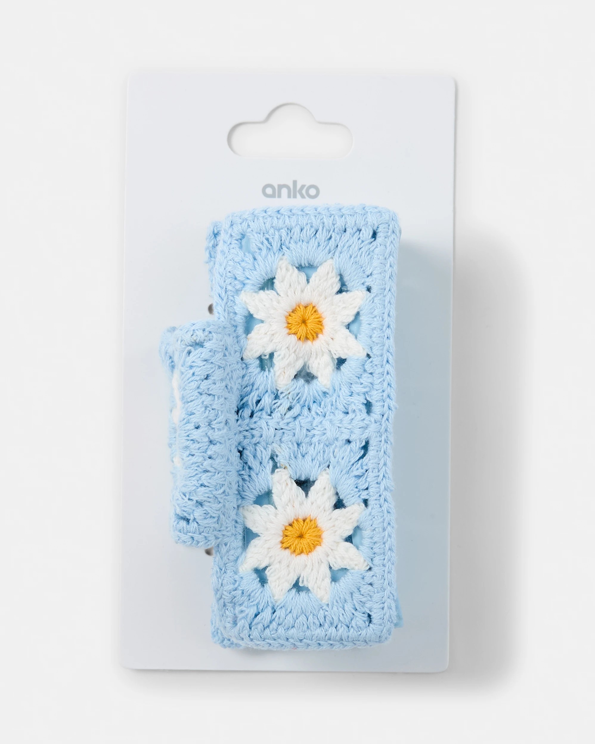 4 Blue Flower Crochet Claw Hair Clip, 4 of 4