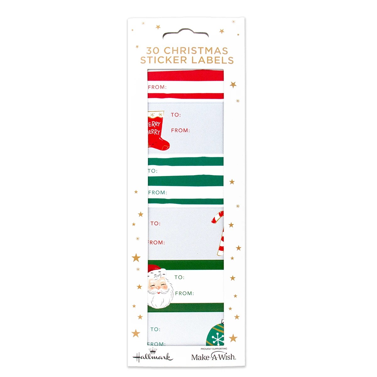 1 30 Pack Hallmark Christmas Sticker Labels - Merry, 1 of 2