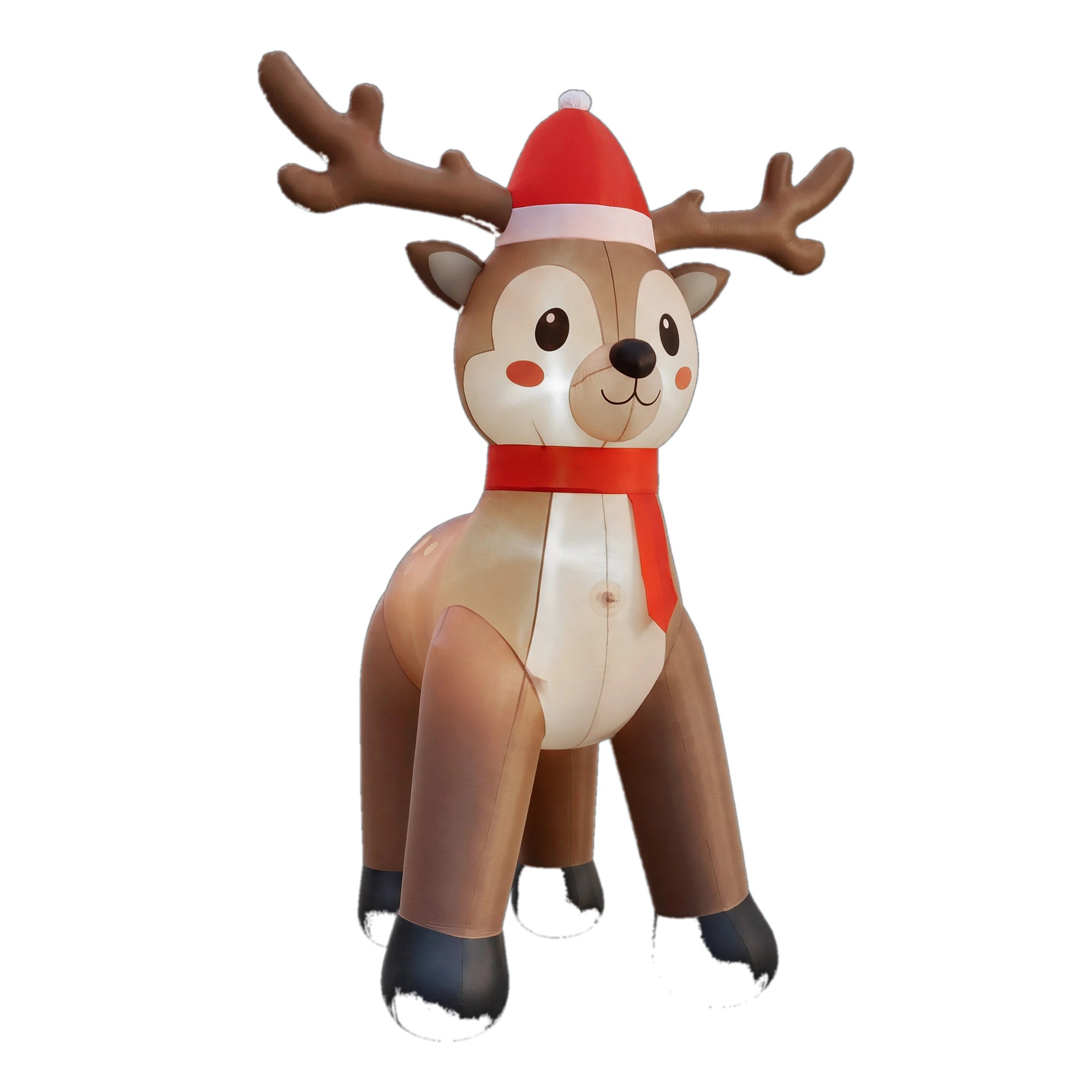 1 Jingle Jollys Christmas Inflatable Reindeer 2.5M Illuminated Decorations - Brown, 1 of 9