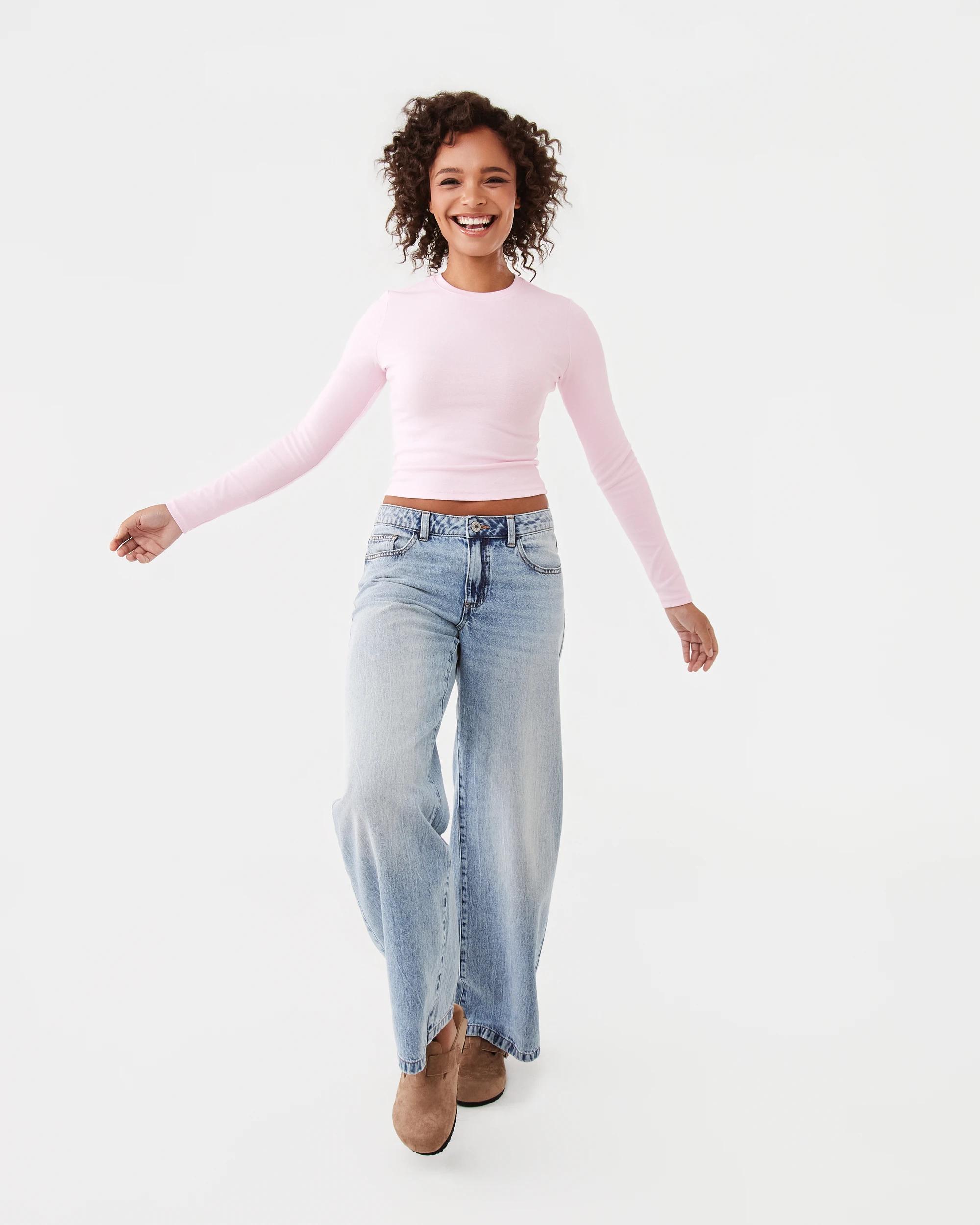 2 Long Sleeve Neat Fit T-shirt Bllet Pink, 2 of 6