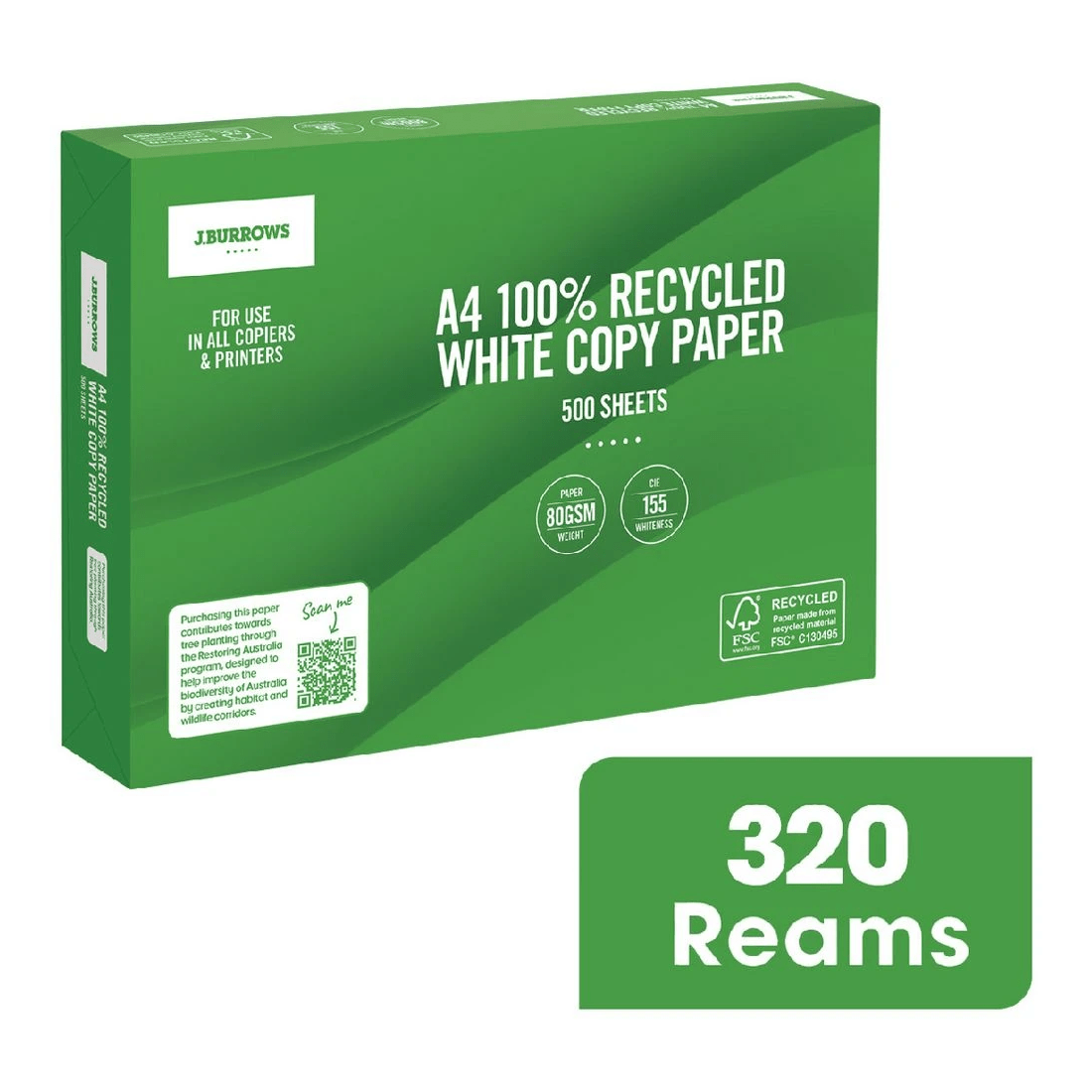 1 J. Burrows A4 Paper 320 Ream Pallet, 1 of 3