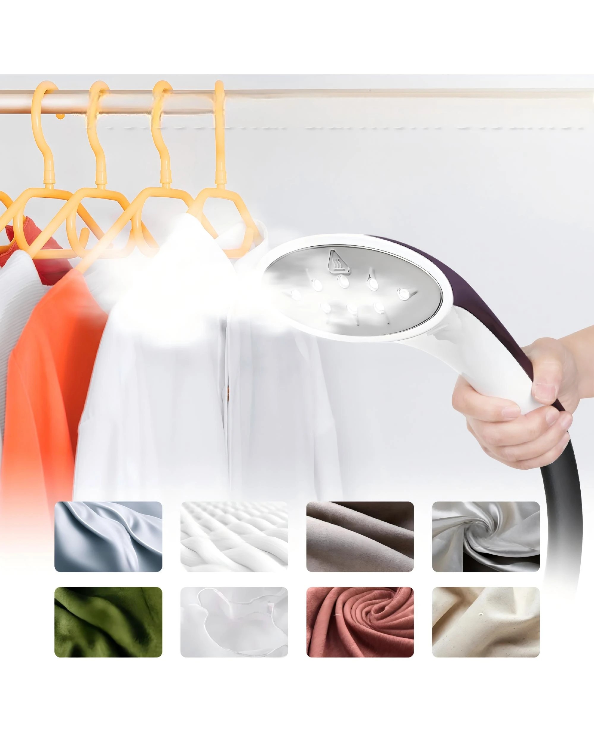 6 Yopower Upright Garment Steamer with 2000ML Tank - Purple, 6 of 7