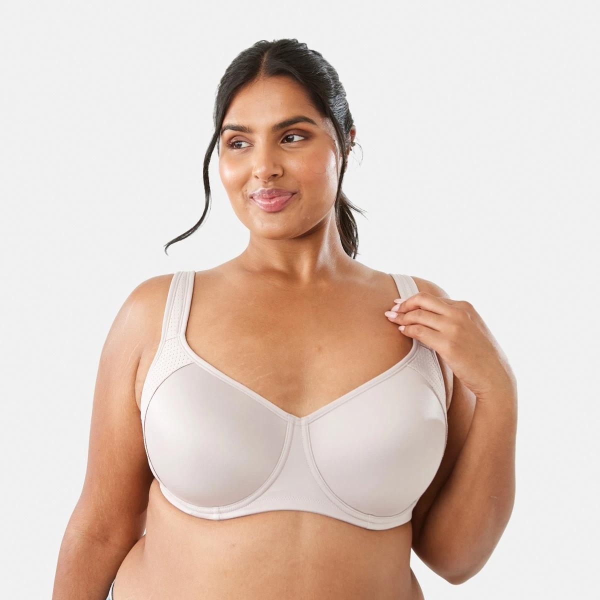 4 2 Pack Full Figure Medium Support Sports Bra Black, Sphinx, 4 of 9