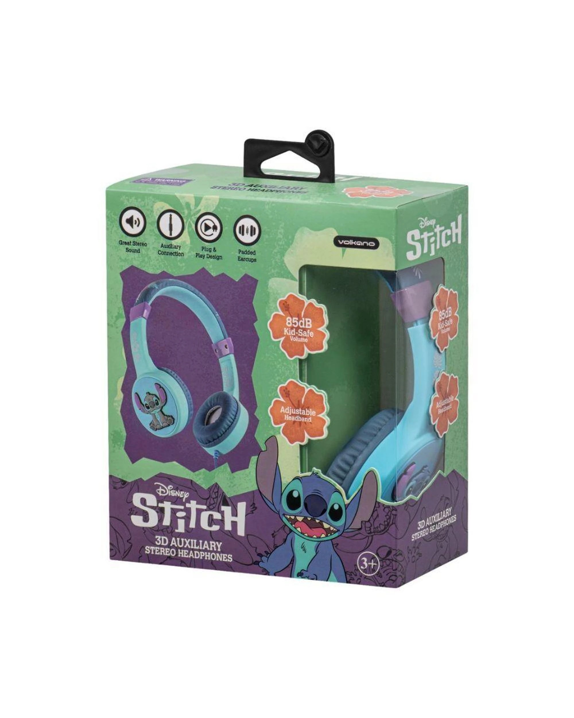 5 Disney Stitch 3D Kids Stereo Headphones AUX Plug Adjustable Headband, 5 of 6