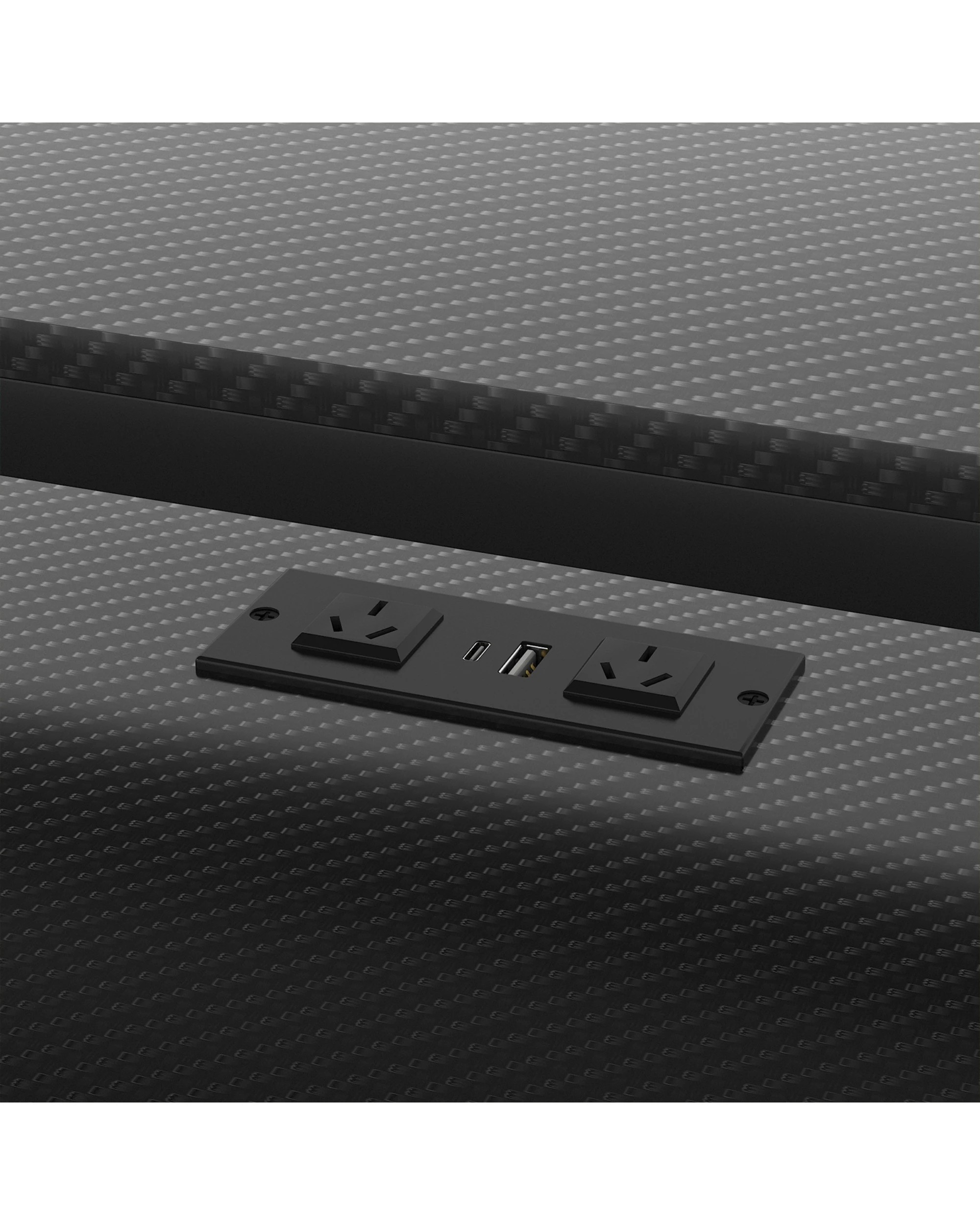 9 Advwin Reversible Gaming Desk with LED Lights & Power Outlets 165cm - Black, 9 of 9