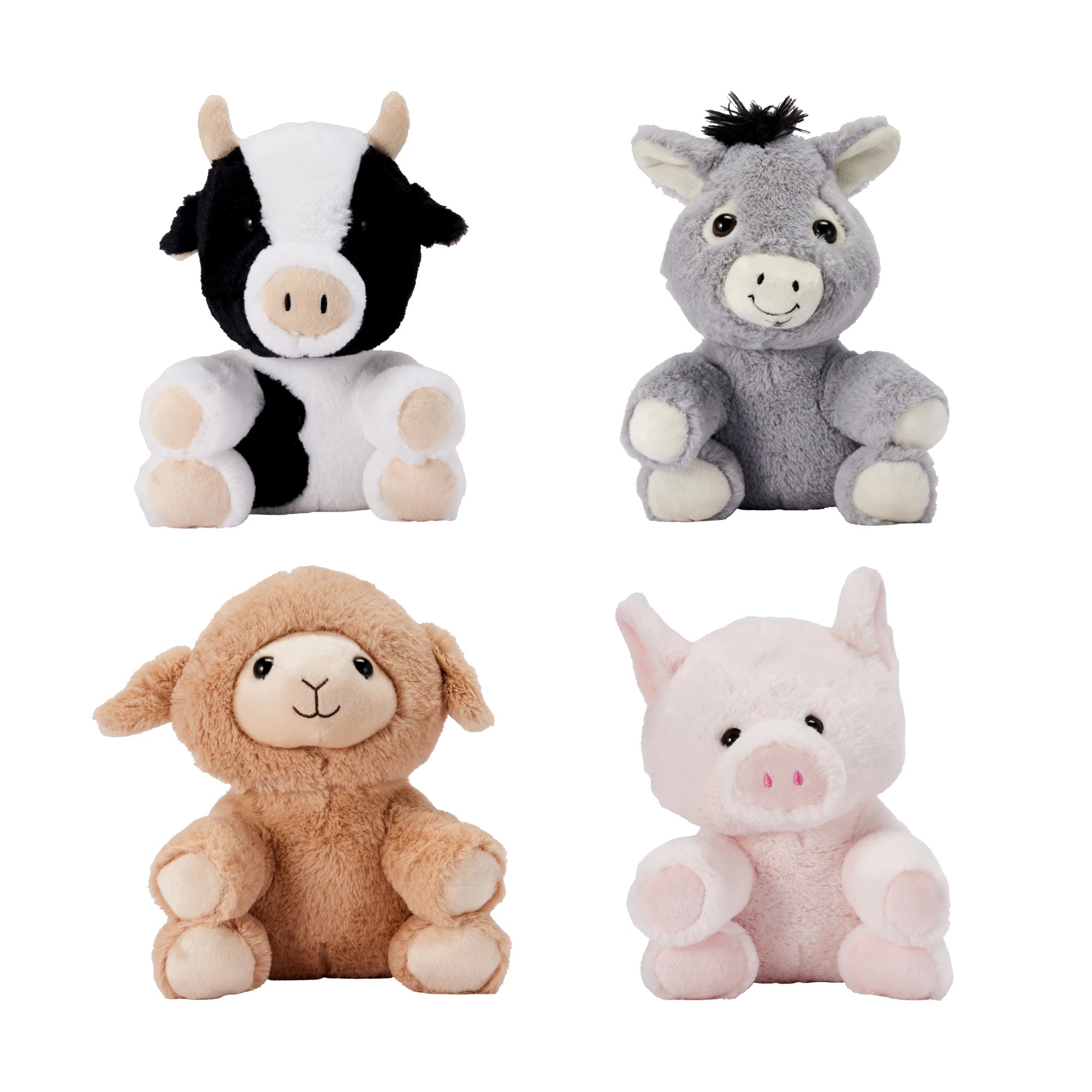2 Soft Faux Fur Farm Animal - Assorted, 2 of 7