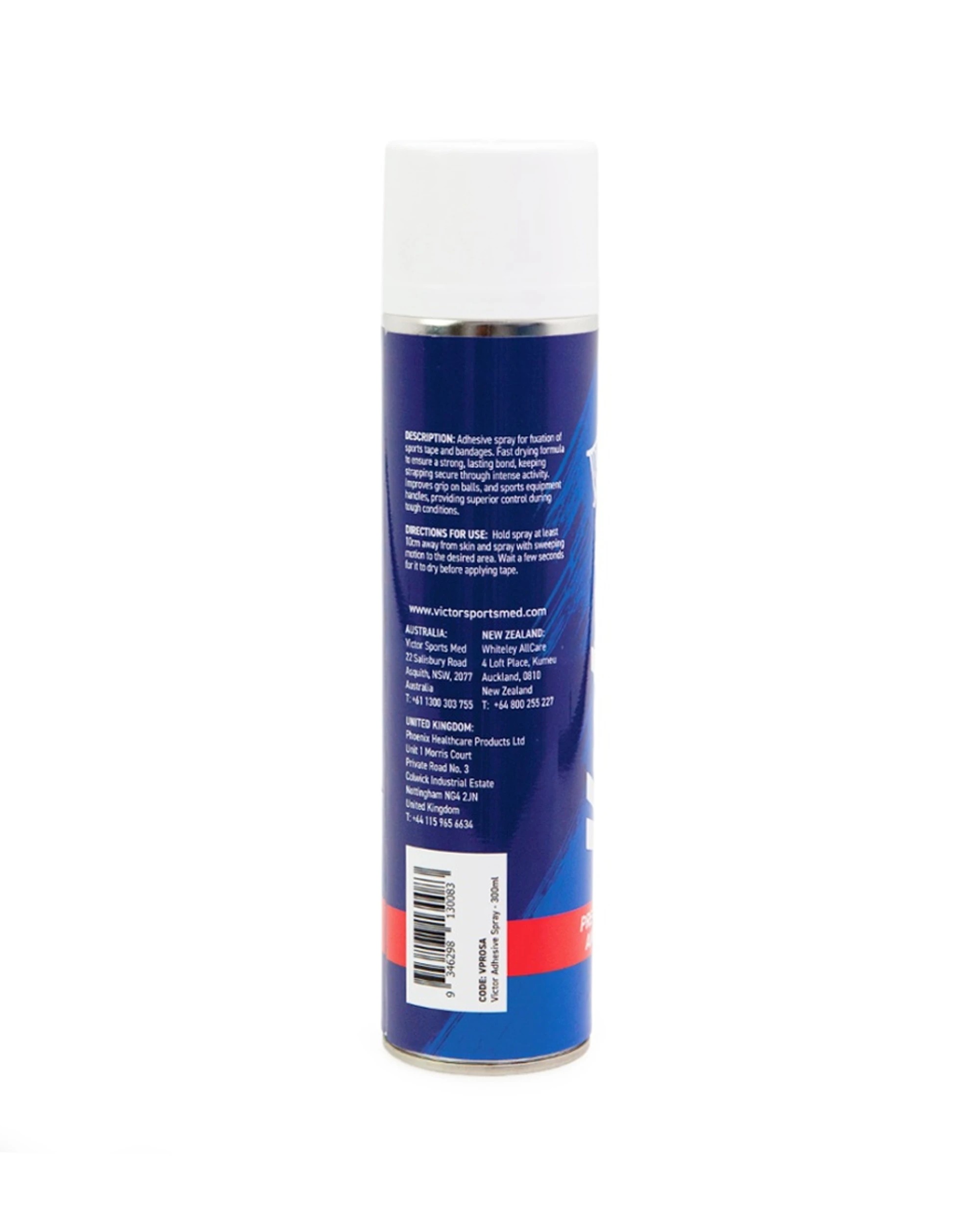 4 Victor Sports Adhesive Pre-Tape Grip Spray Fast Drying Aid Training 300ml - Multi, 4 of 4
