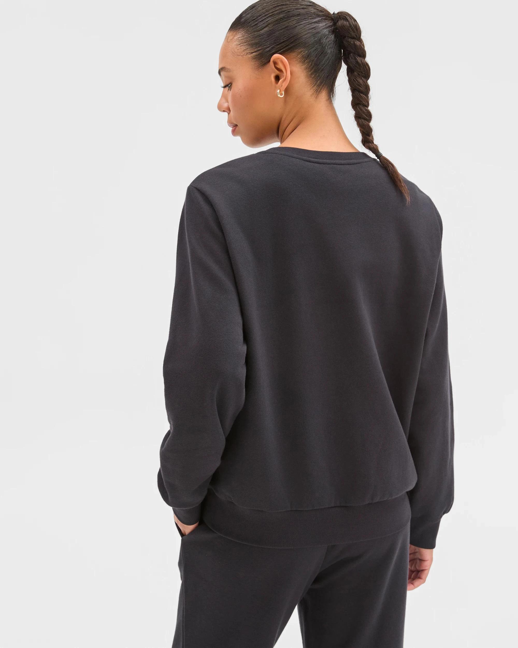 5 Target Active Australian Cotton Blend Fleece Sweat Top BLACK, 5 of 5