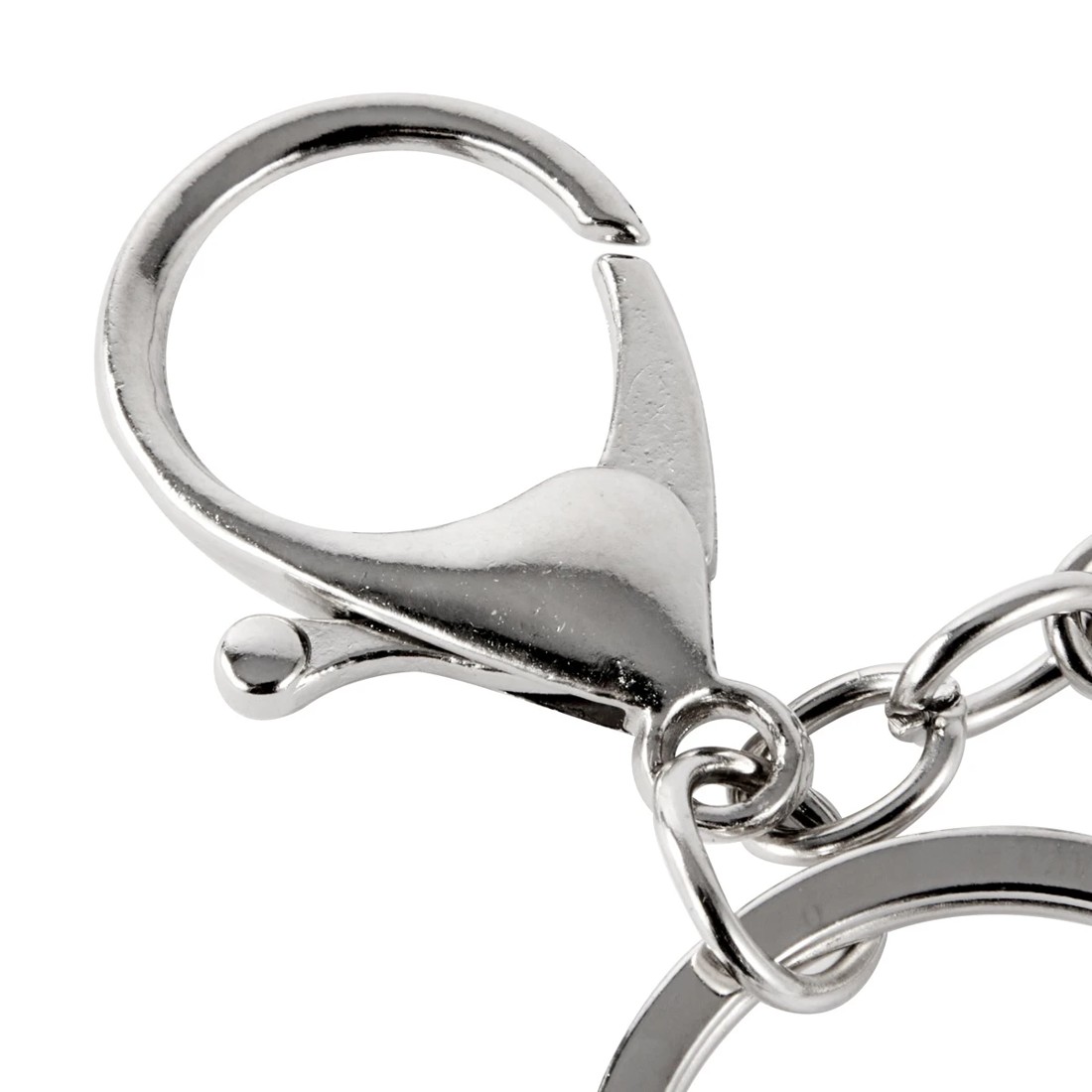 4 4 Pack Keyrings - Silver Look, 4 of 5