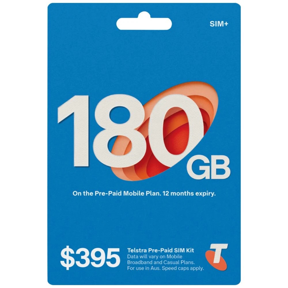 1 Telstra $395 Prepaid SIM Kit, 1 of 1