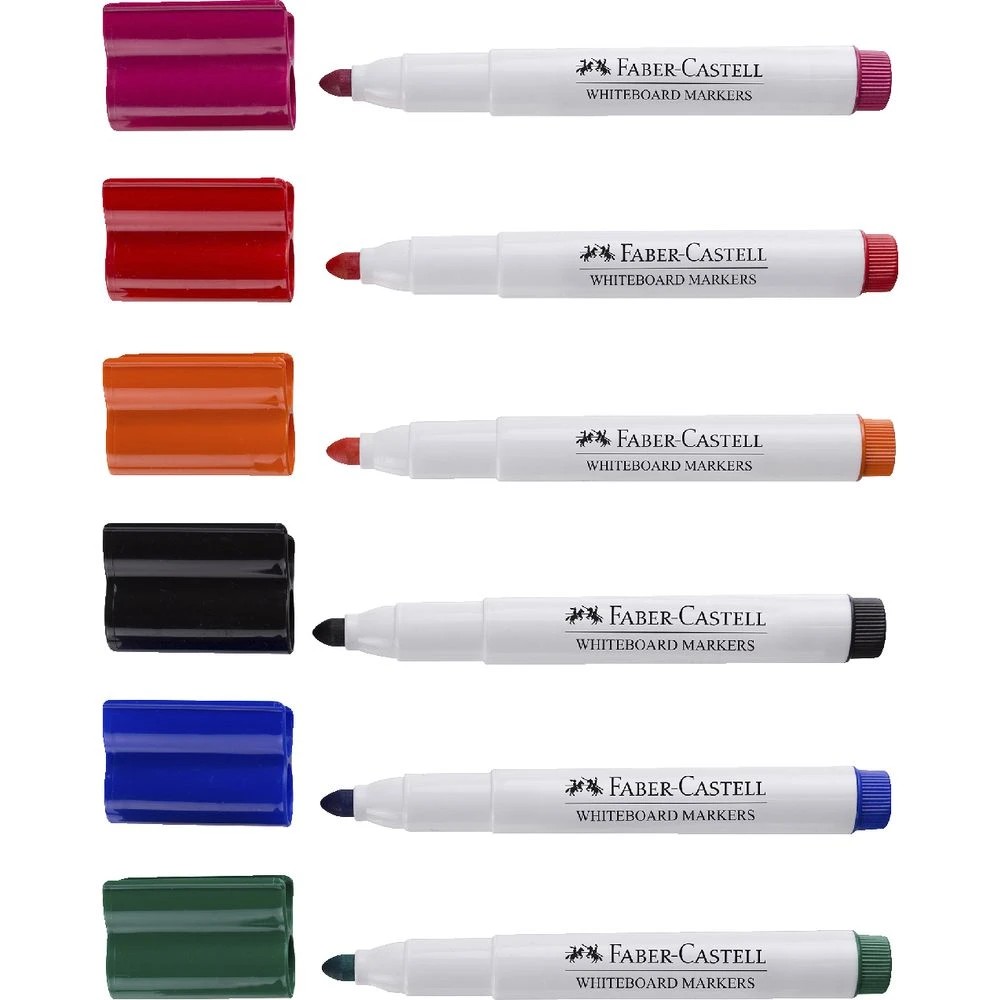 2 Faber-Castell Connector Pen Whiteboard Markers 6 Pack, 2 of 3